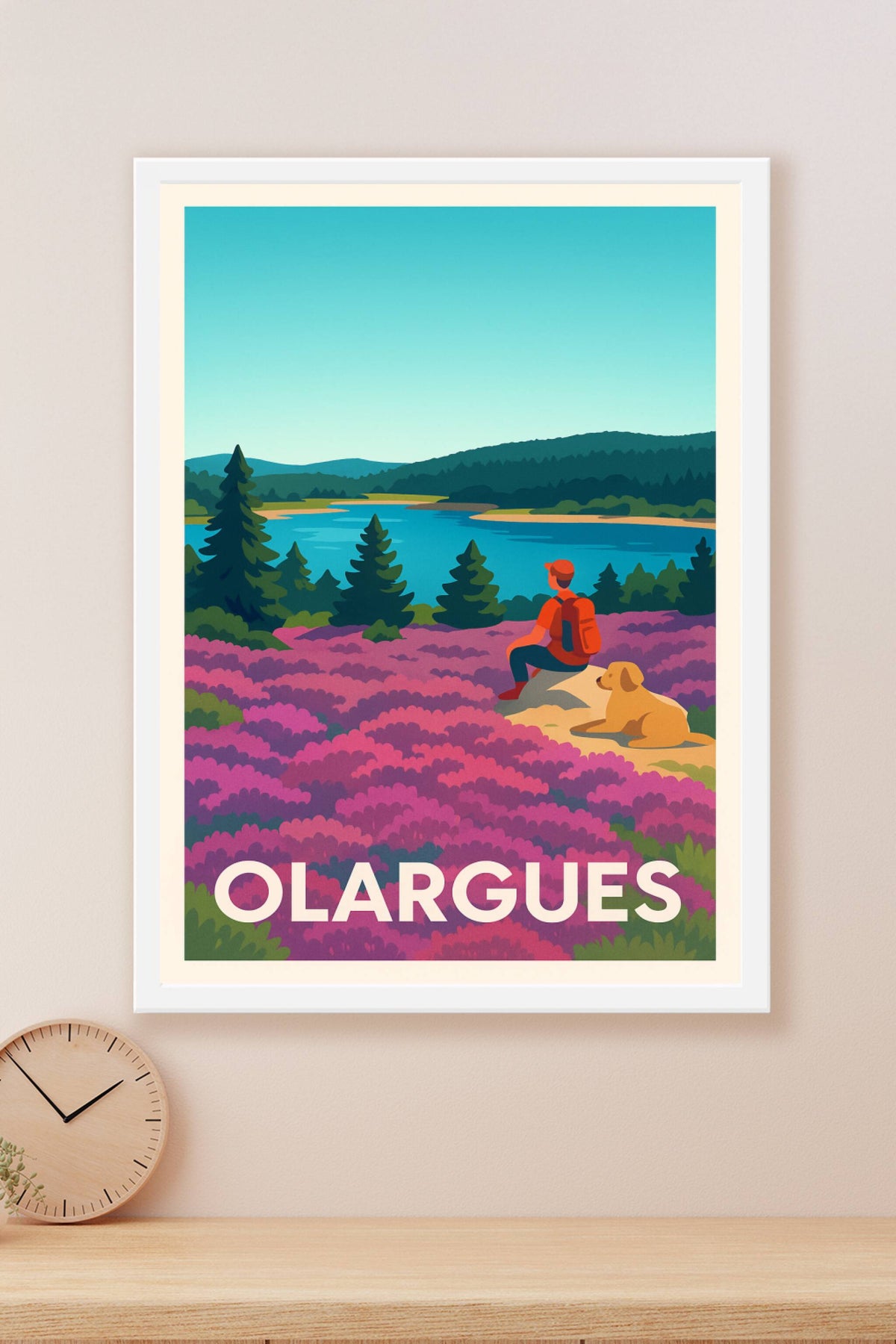 Affiche Olargues — Évasion nature au cœur des paysages paisibles · poster d'art de Olargues