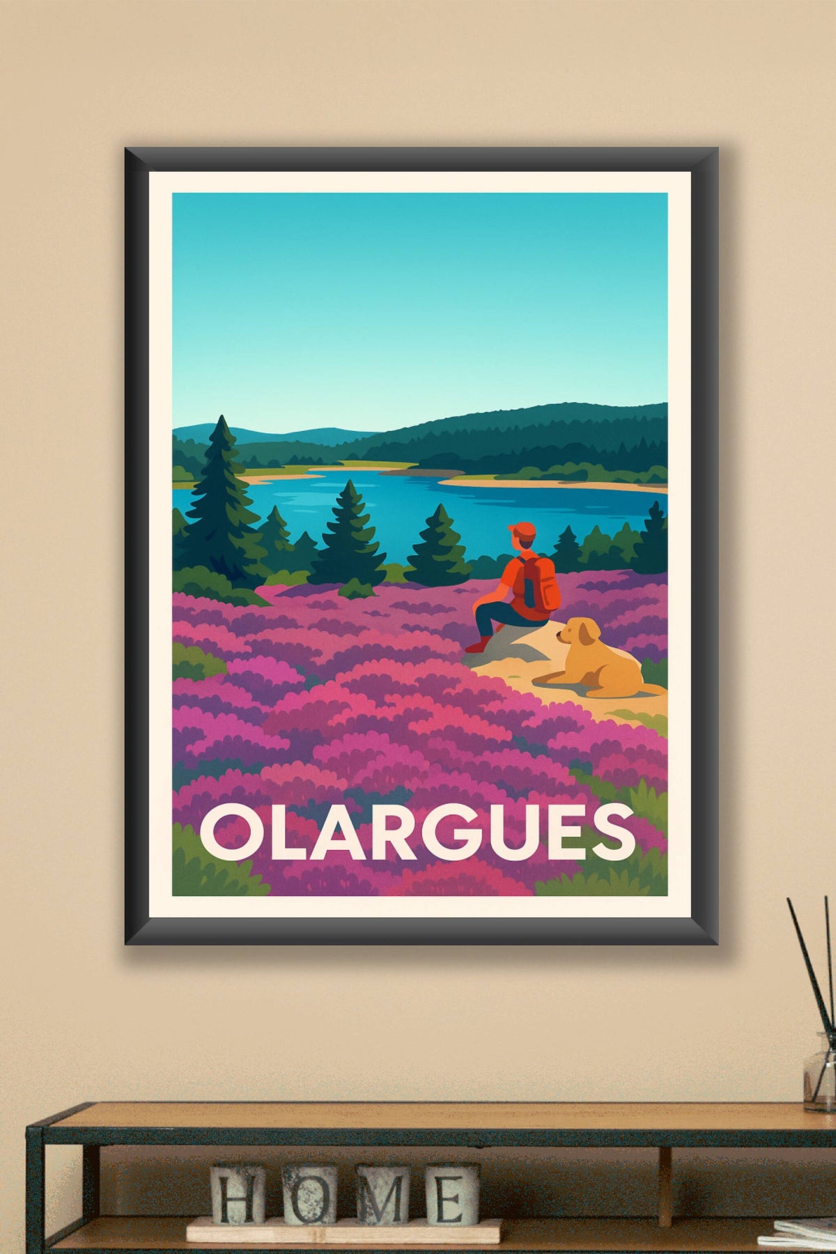 Affiche Olargues — Évasion nature au cœur des paysages paisibles · poster d'art de Olargues