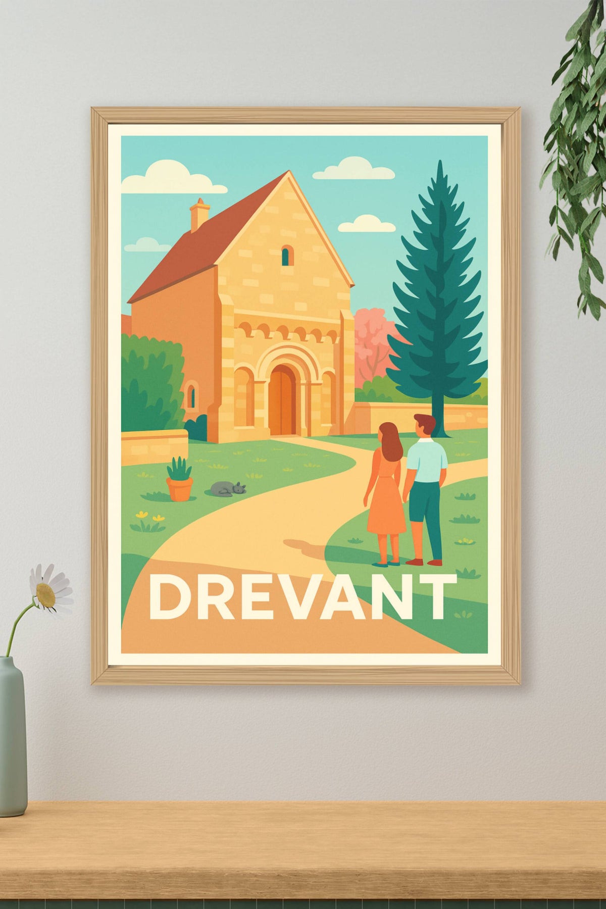 Affiche Drevant — Charme et sérénité en Berry · poster d'art de Drevant