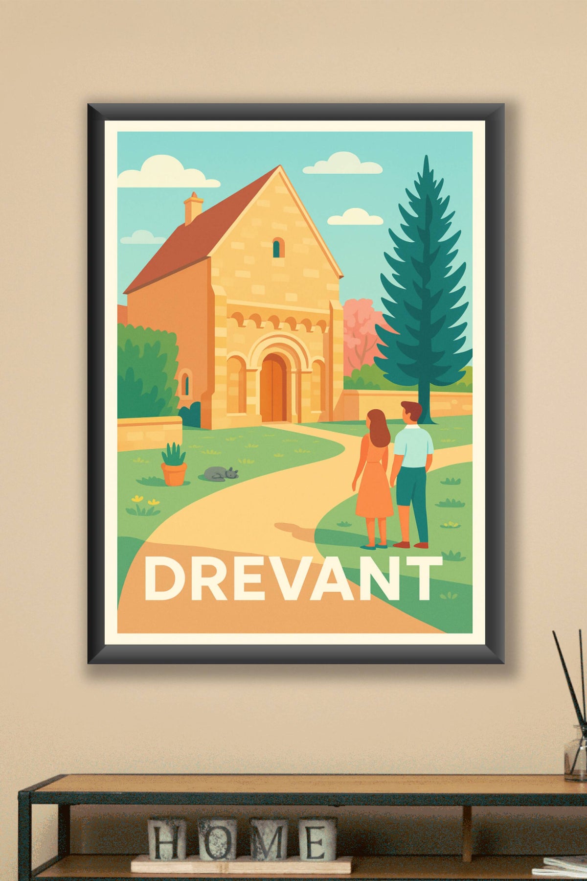 Affiche Drevant — Charme et sérénité en Berry · poster d'art de Drevant