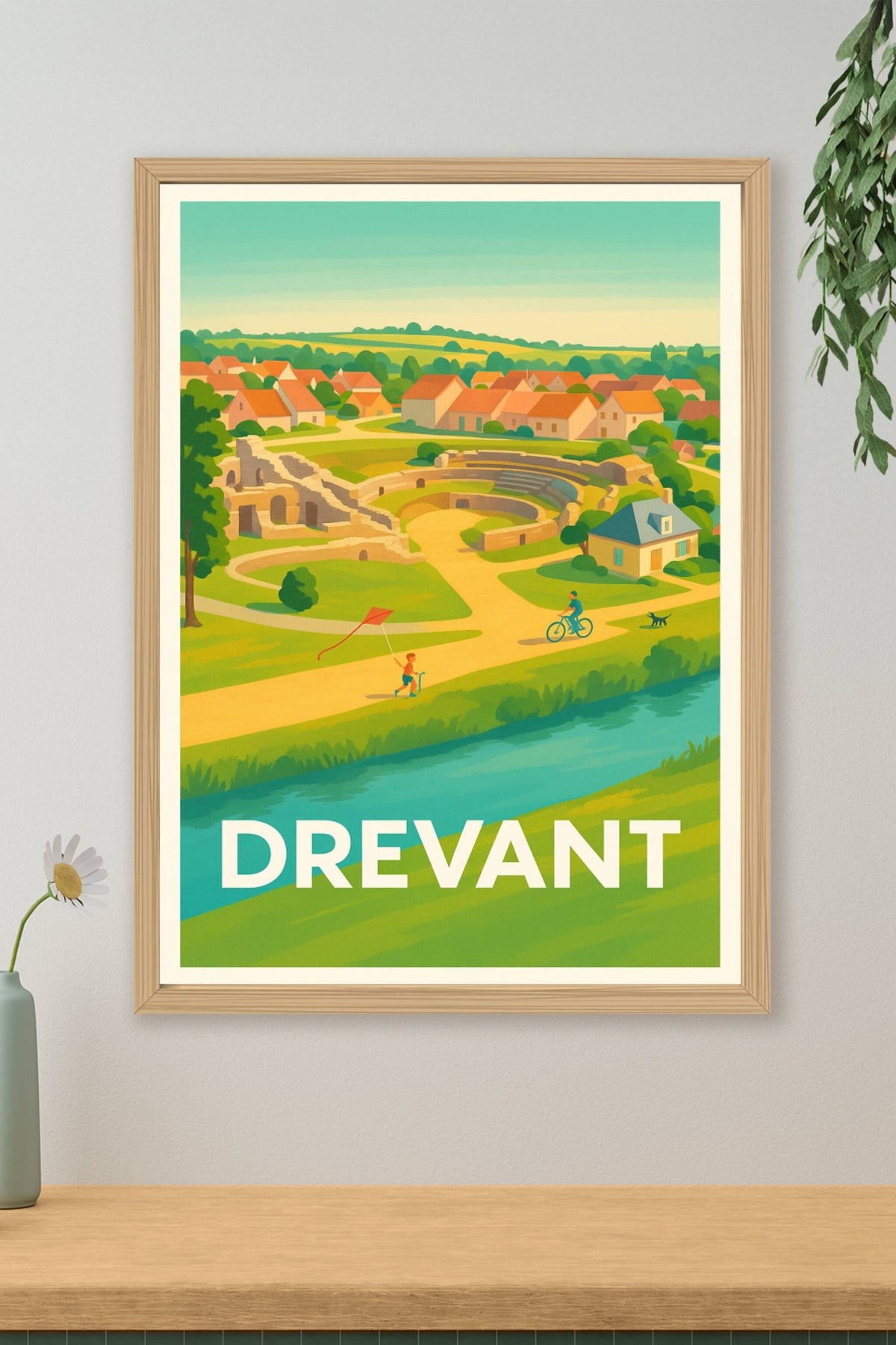 Affiche Drevant — Charme et histoire au cœur de la nature · poster d'art de Drevant