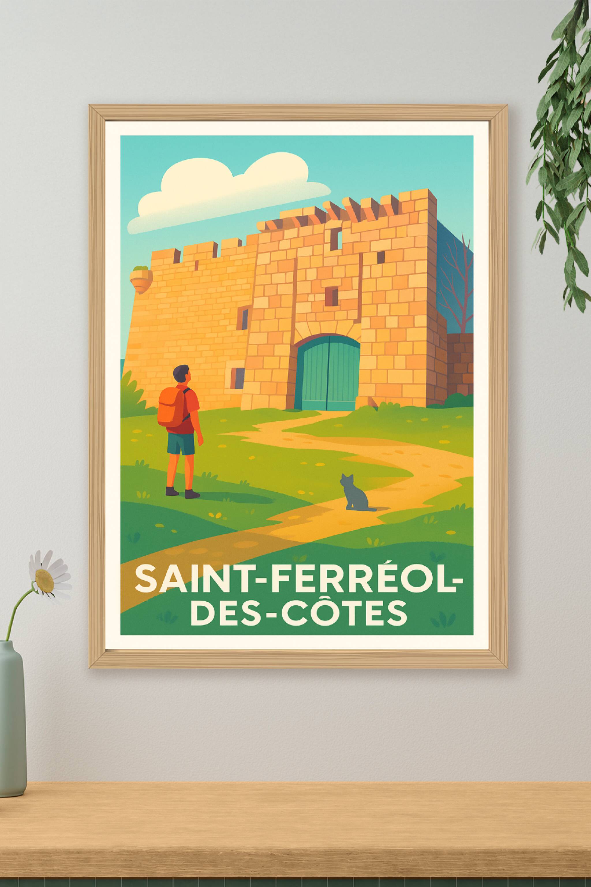 Affiche de Saint-Ferréol-des-Côtes - Invitation à la découverte médiévale