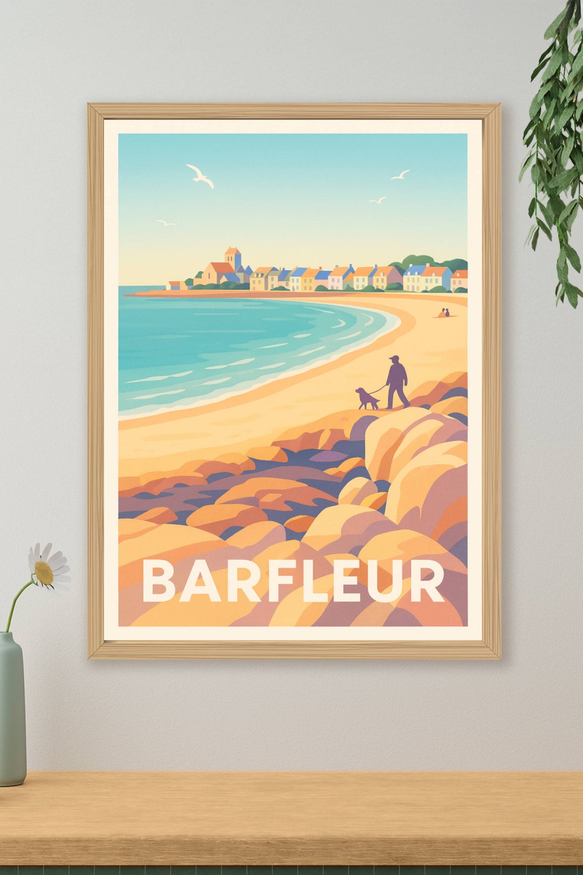 Affiche Barfleur — Charme côtier et douceur de vivre · poster d'art de Barfleur