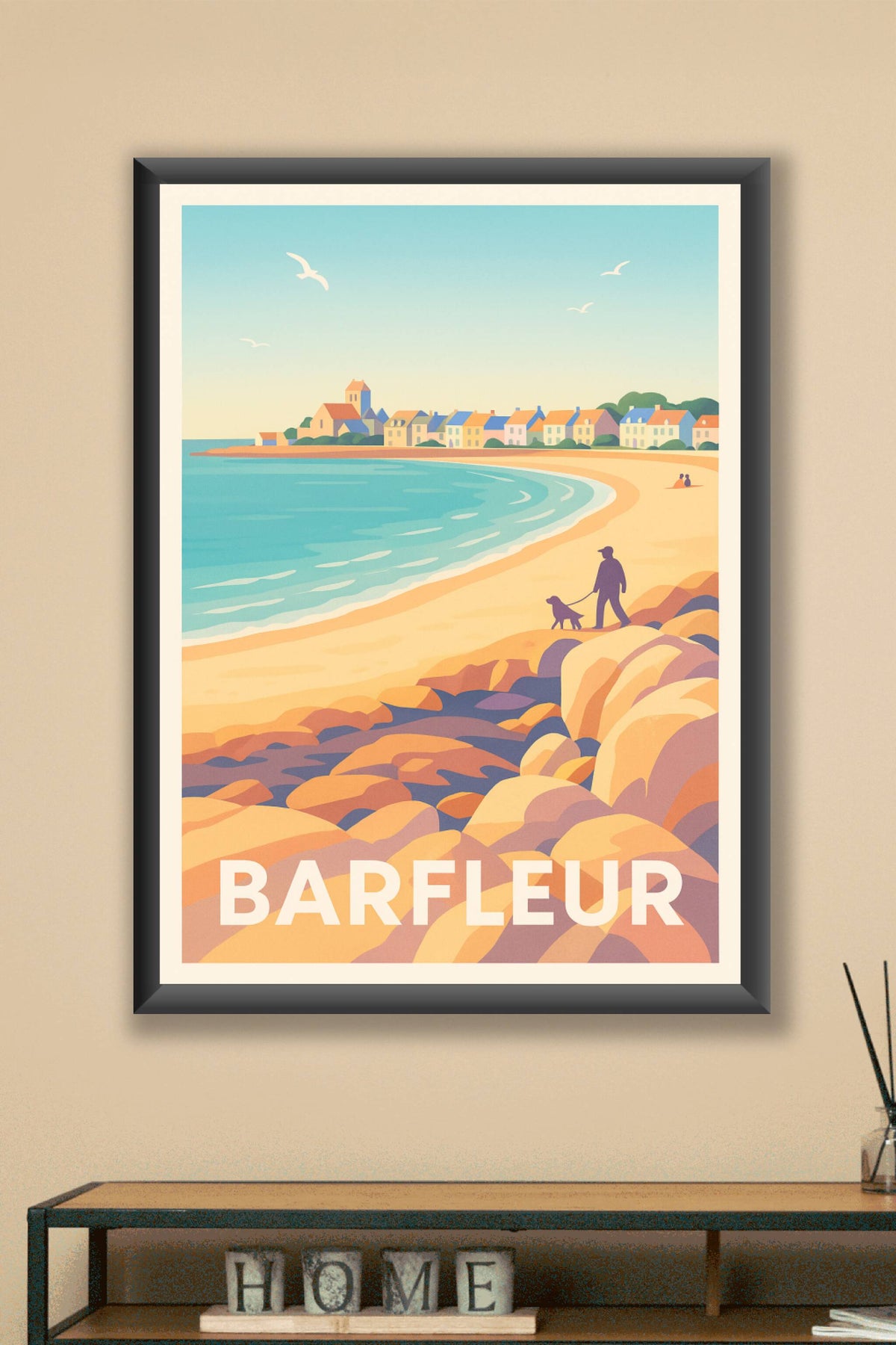 Affiche Barfleur — Charme côtier et douceur de vivre · poster d'art de Barfleur