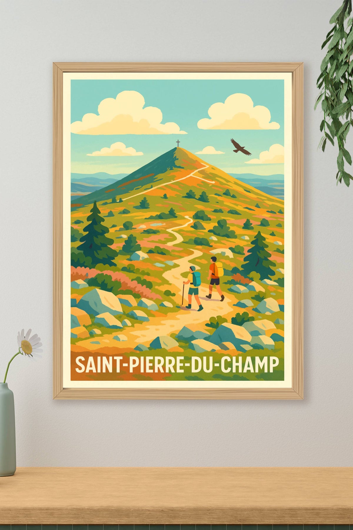 Affiche Saint-Pierre-du-Champ — L'escapade nature authentique · poster d'art de Saint-Pierre-du-Champ