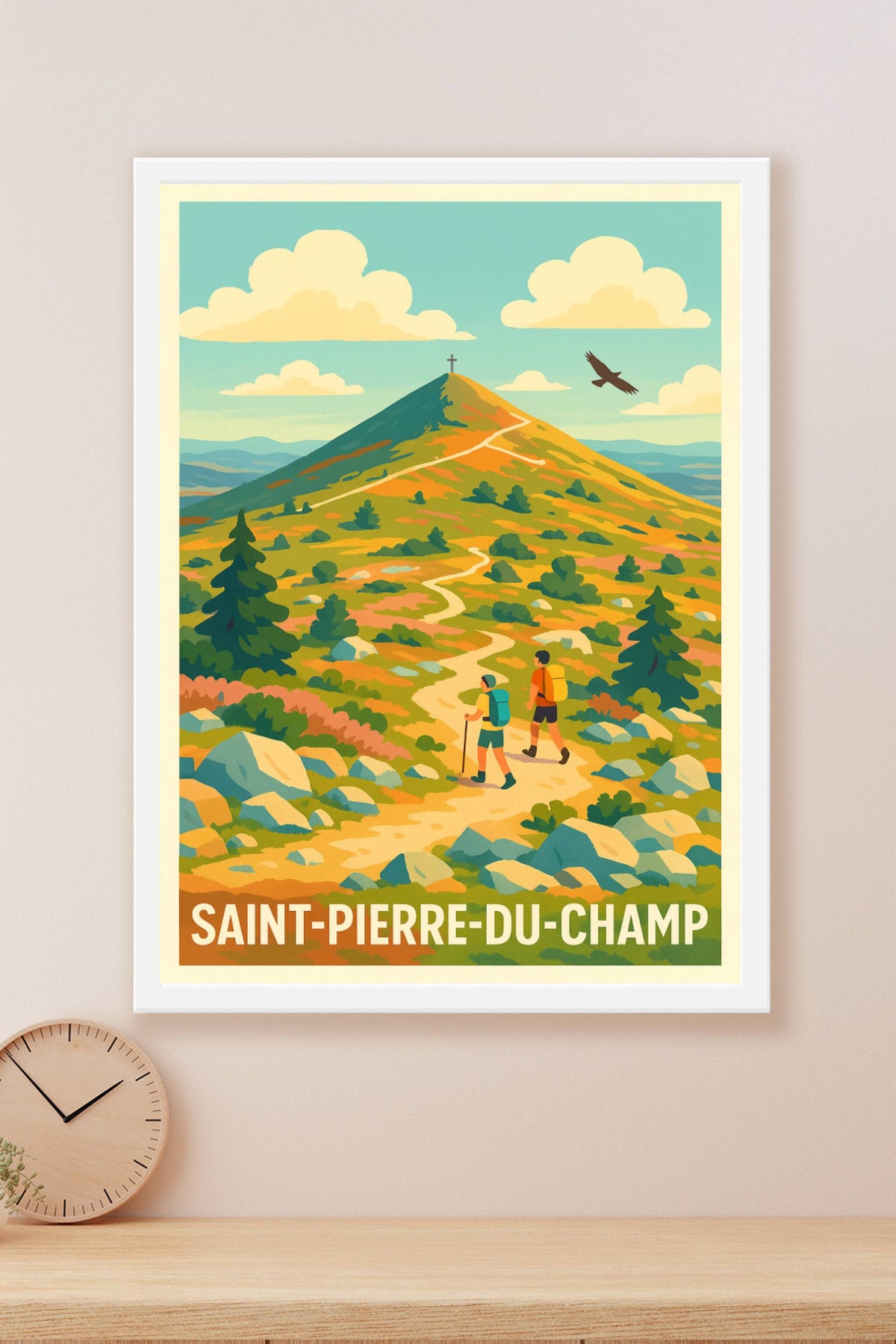 Affiche Saint-Pierre-du-Champ — L'escapade nature authentique · poster d'art de Saint-Pierre-du-Champ
