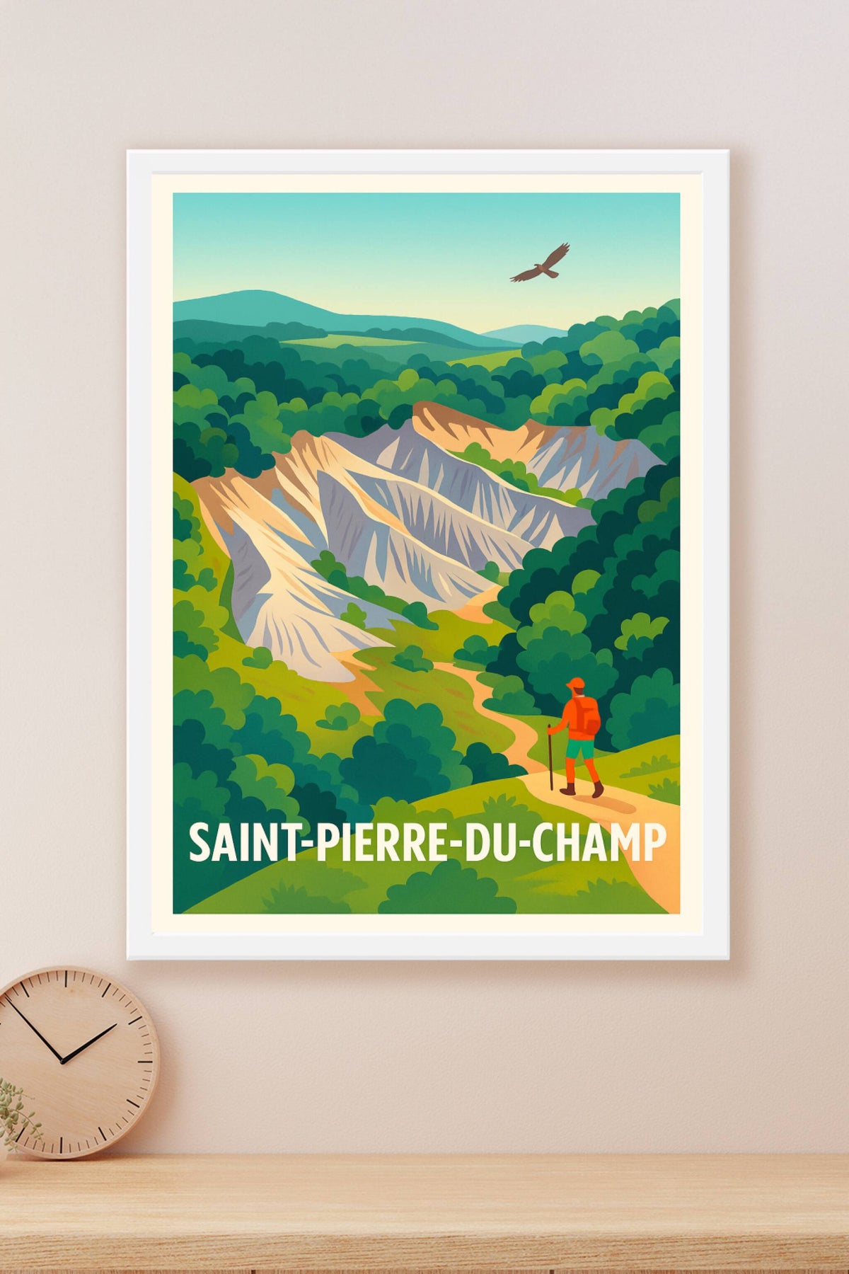 Affiche Saint-Pierre-du-Champ — L'appel de la nature sauvage · poster d'art de Saint-Pierre-du-Champ