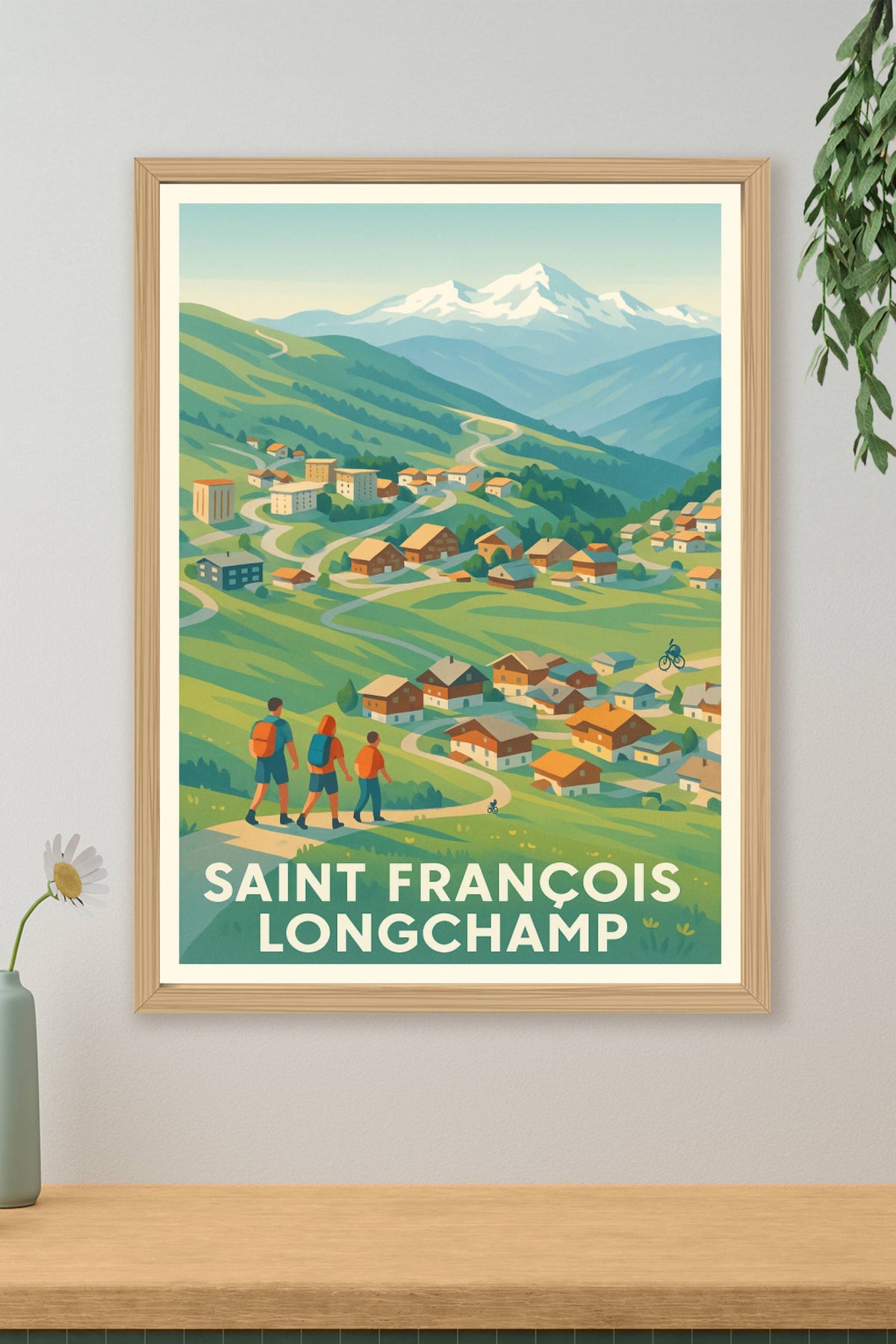 Affiche Saint François Longchamp — Escapade montagnarde idéale · poster d'art de Saint François Longchamp