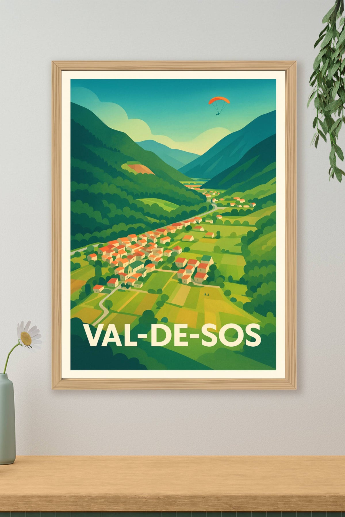 Affiche Val-de-Sos — Évasion et douceur en vallée pyrénéenne · poster d'art de Val-de-Sos