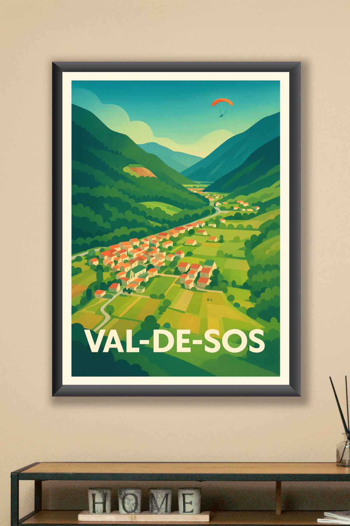 Affiche Val-de-Sos — Évasion et douceur en vallée pyrénéenne · poster d'art de Val-de-Sos