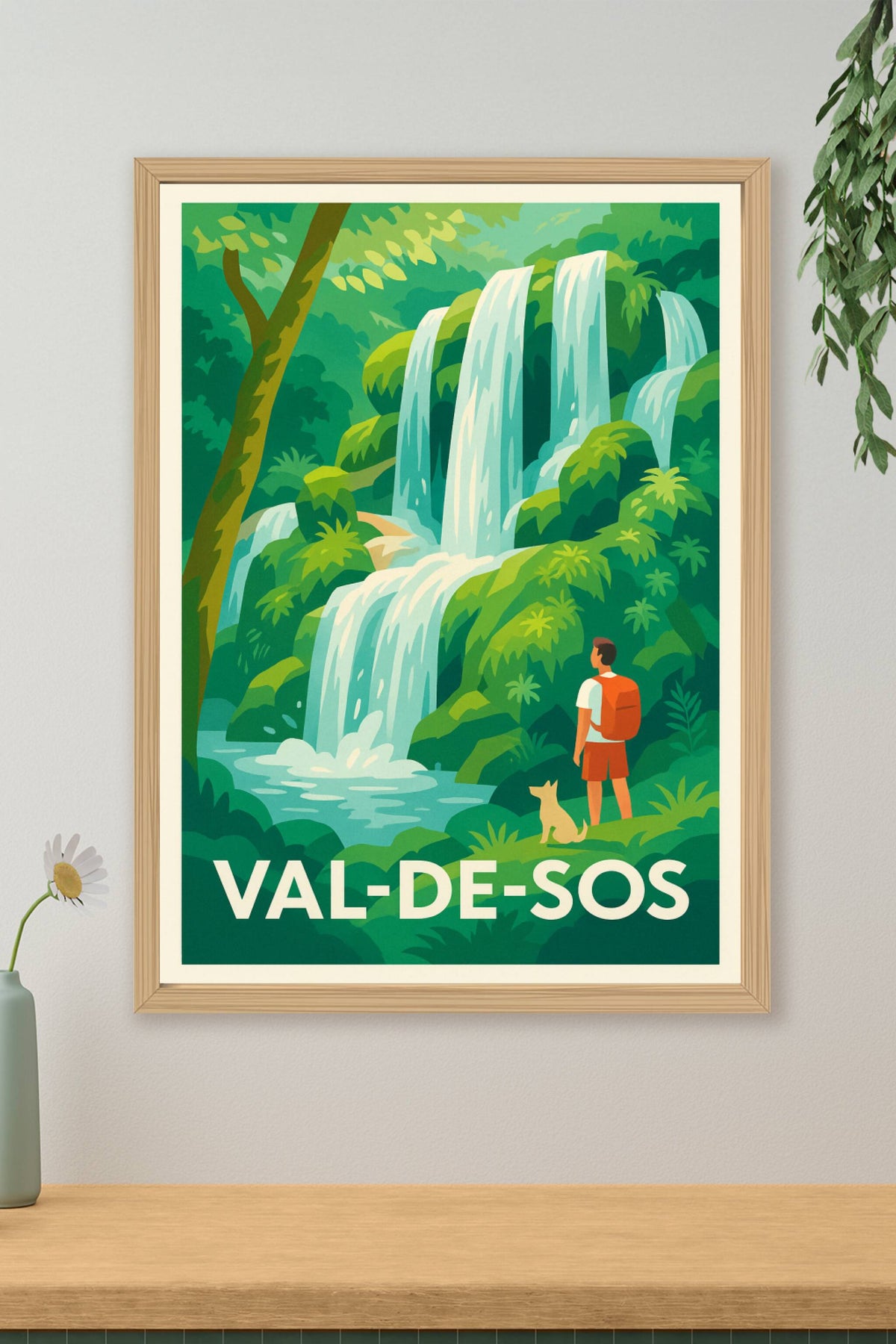 Affiche Val-de-Sos — Évasion nature au cœur des cascades · poster d'art de Val-de-Sos