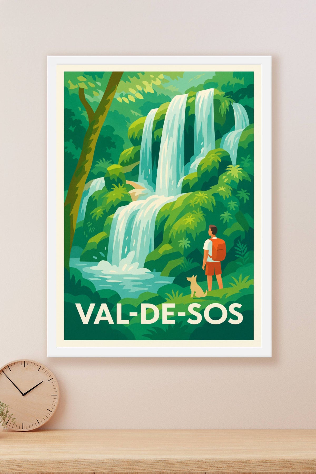 Affiche Val-de-Sos — Évasion nature au cœur des cascades · poster d'art de Val-de-Sos