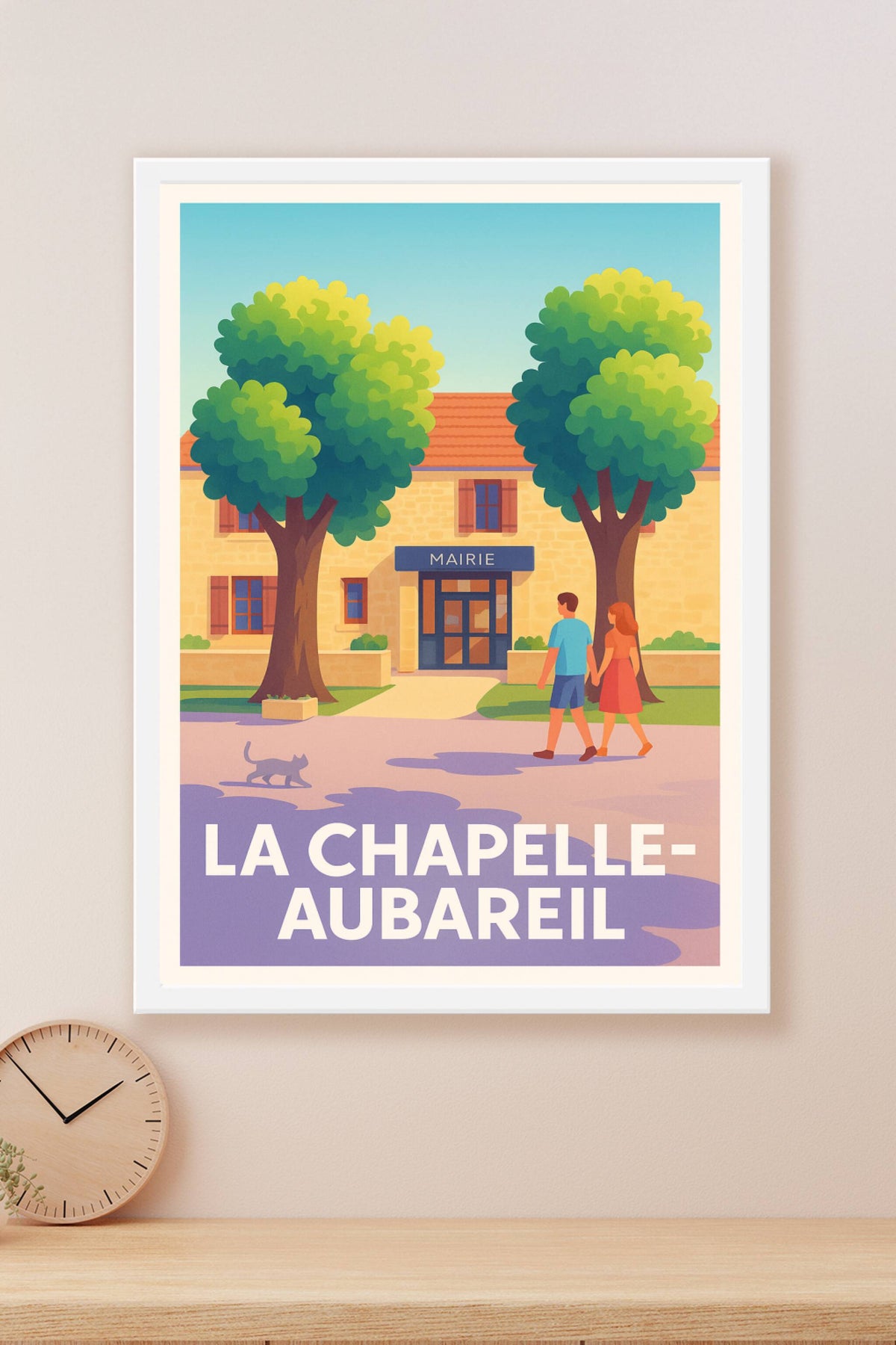 Affiche La Chapelle-Aubareil — Charme et douceur au coeur du village · poster d'art de La Chapelle-Aubareil