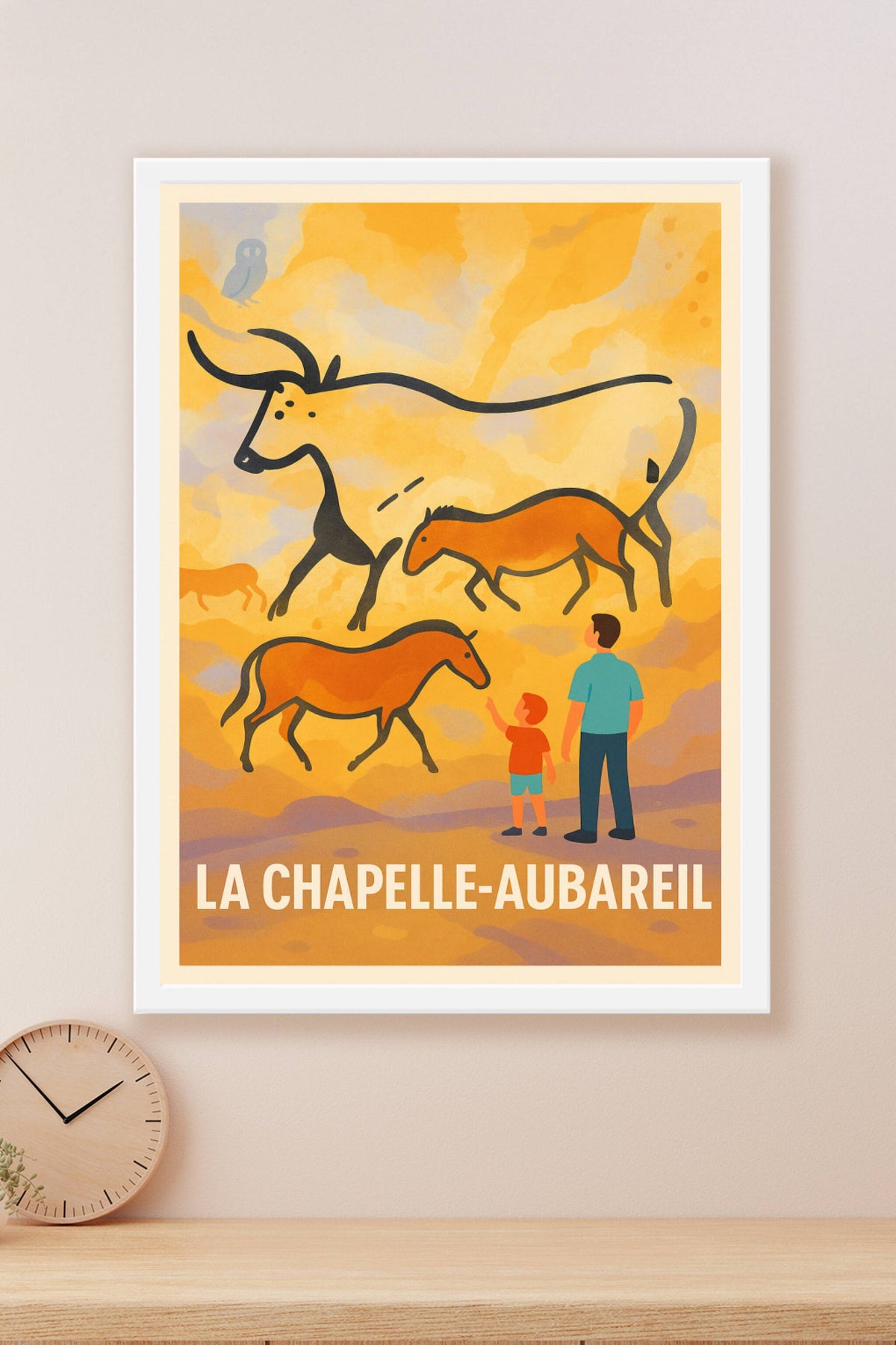 Affiche La Chapelle-Aubareil — Voyage au cœur de l'art rupestre · poster d'art de La Chapelle-Aubareil