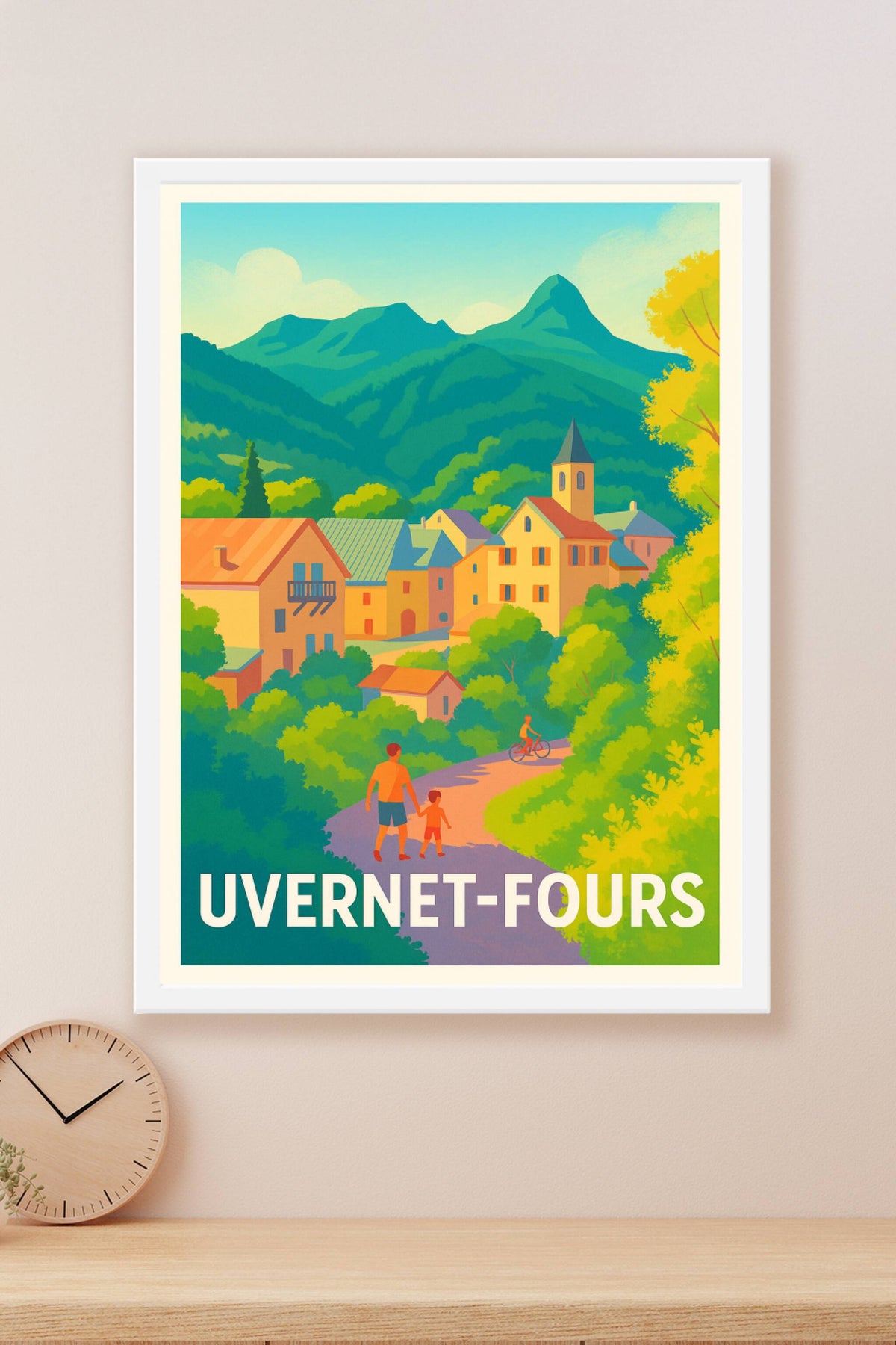 Affiche Uvernet-Fours — Havre de sérénité au pied des Alpes · poster d'art de Uvernet-Fours