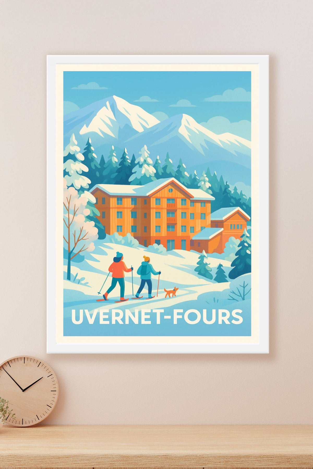 Affiche Uvernet-Fours — Évasion hivernale en montagne · poster d'art de Uvernet-Fours