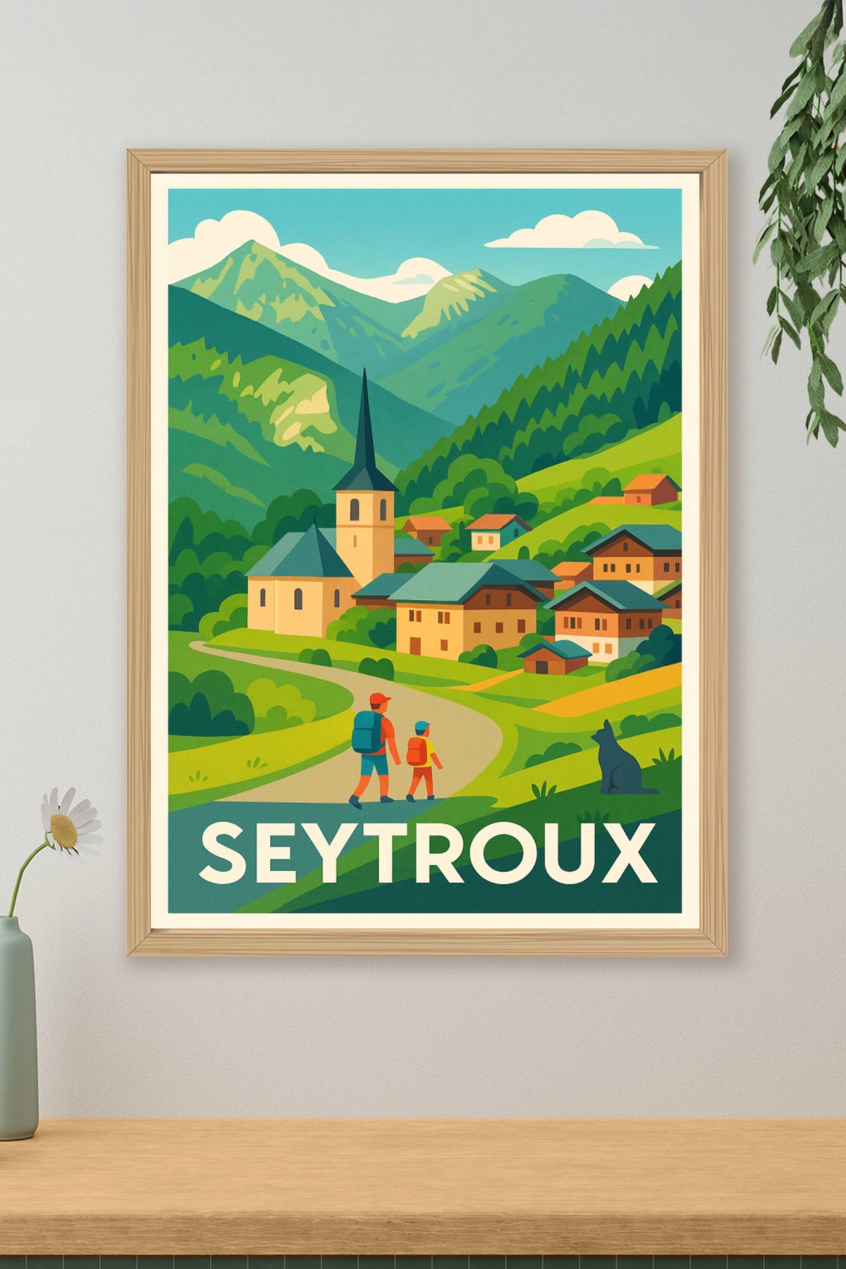 Affiche Seytroux — L'élégance tranquille des montagnes · poster d'art de Seytroux