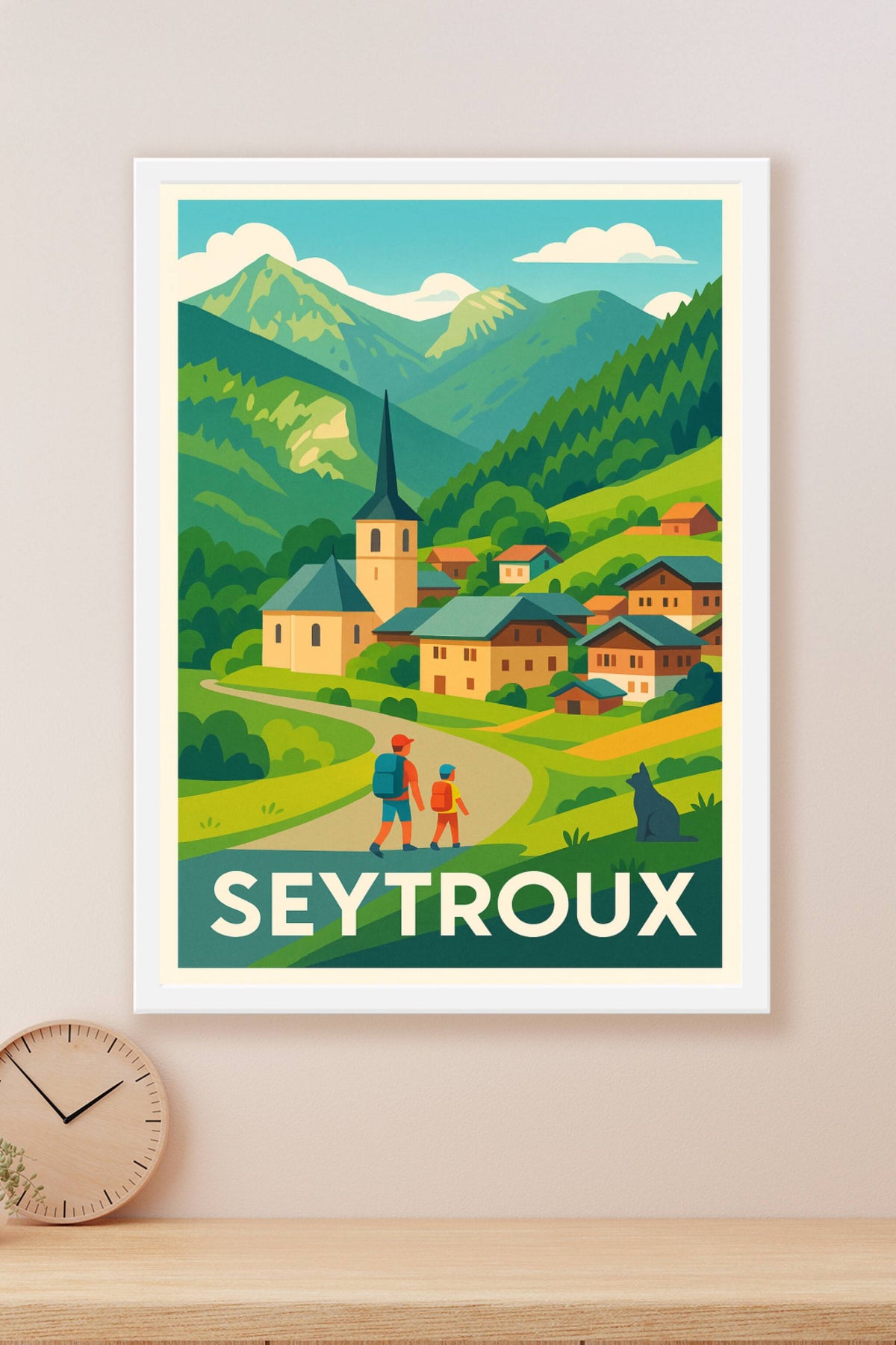 Affiche Seytroux — L'élégance tranquille des montagnes · poster d'art de Seytroux