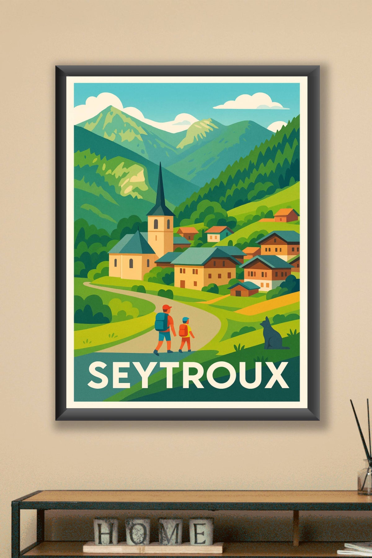 Affiche Seytroux — L'élégance tranquille des montagnes · poster d'art de Seytroux