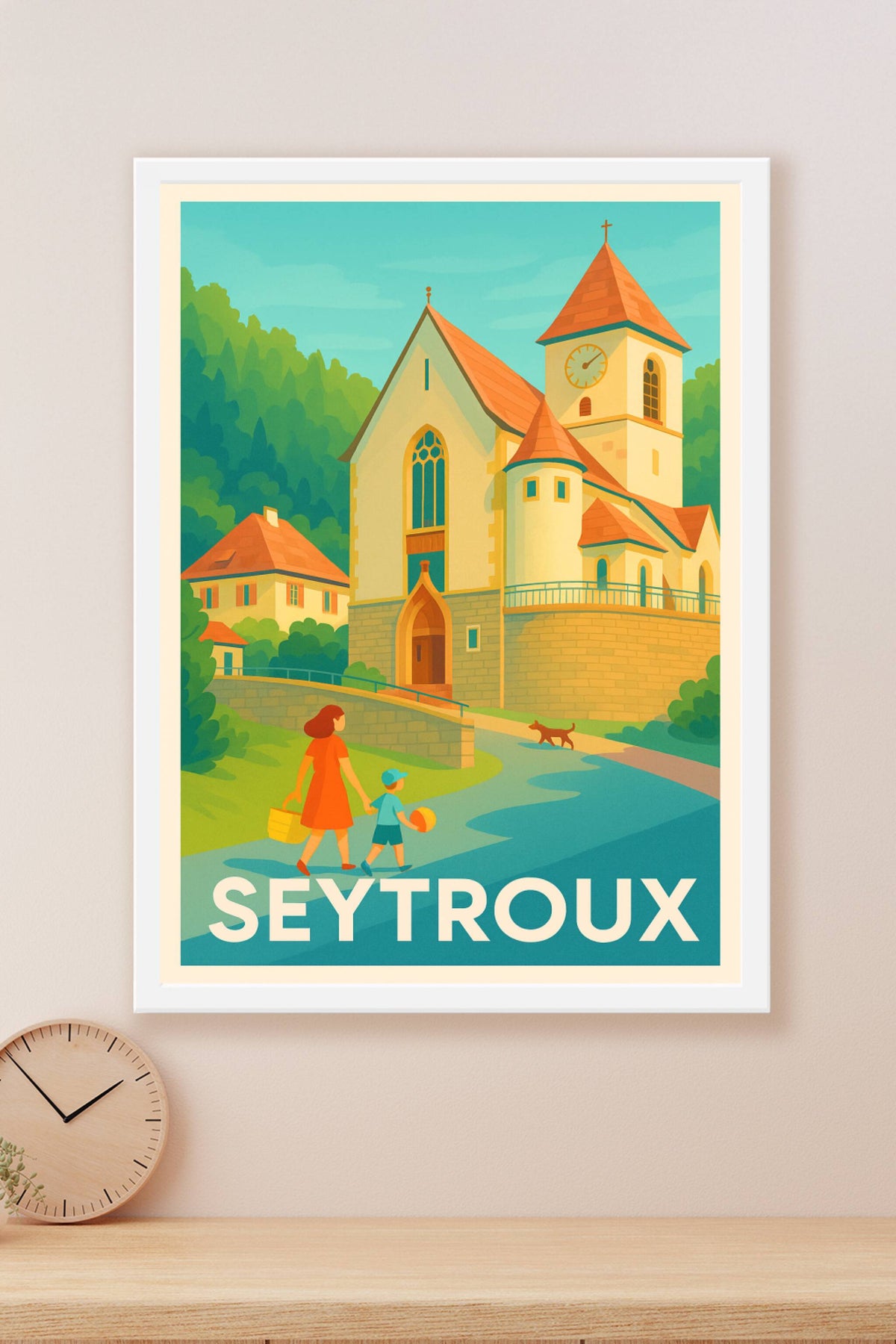 Affiche Seytroux — Charmante promenade au cœur du village · poster d'art de Seytroux