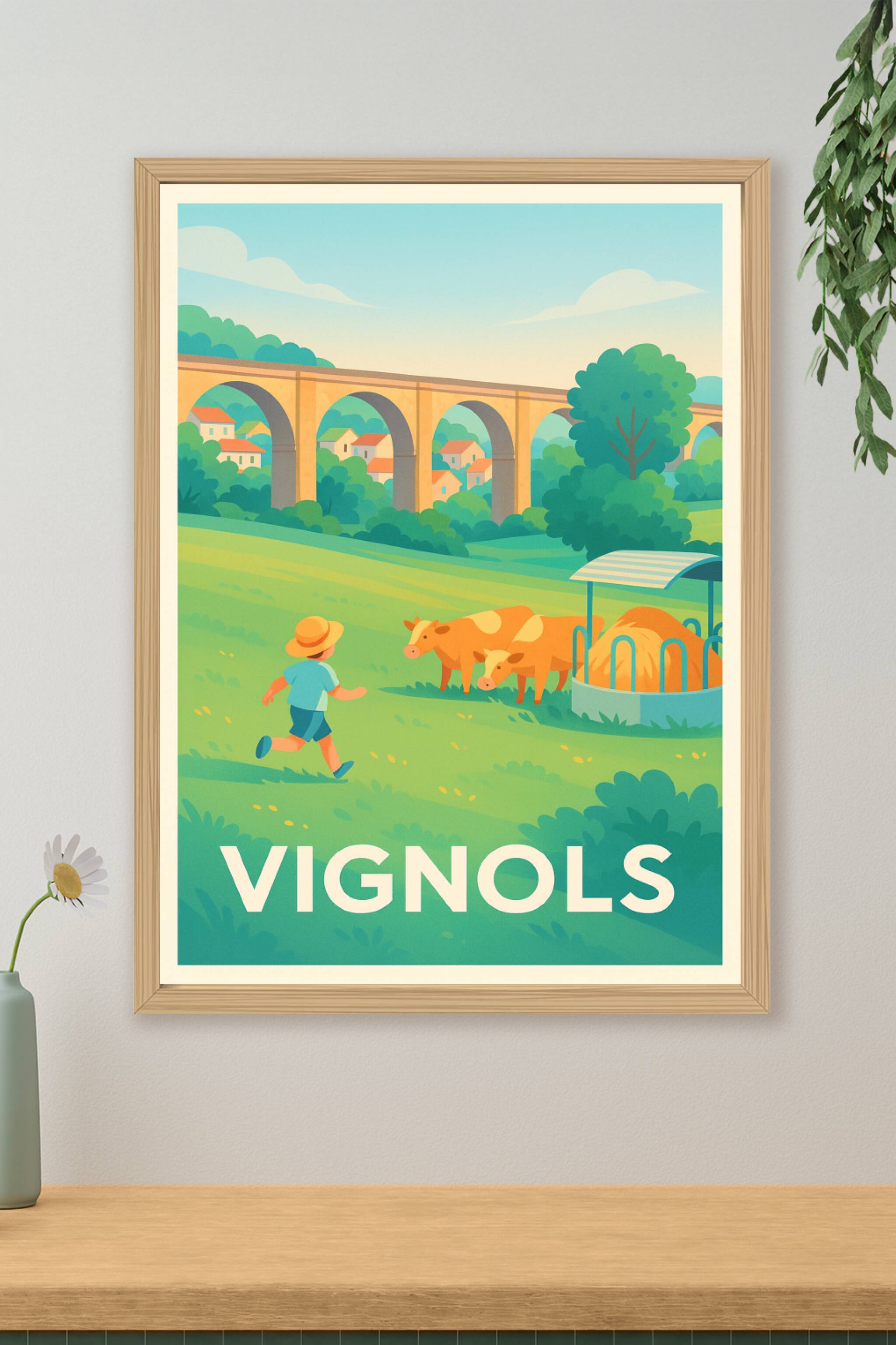 Affiche de Vignols - Charme bucolique de la campagne limousine