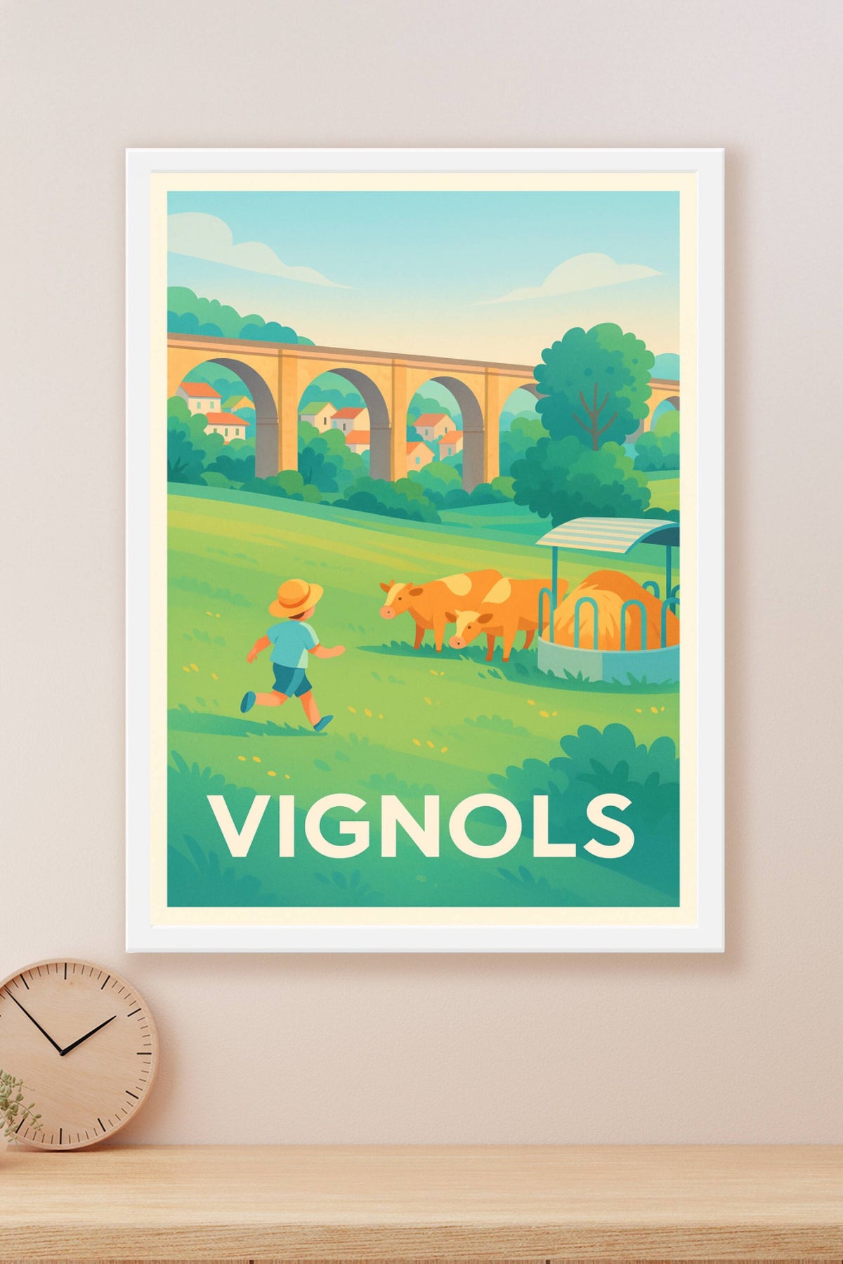 Affiche Vignols — Charme bucolique de la campagne limousine · poster d'art de Vignols