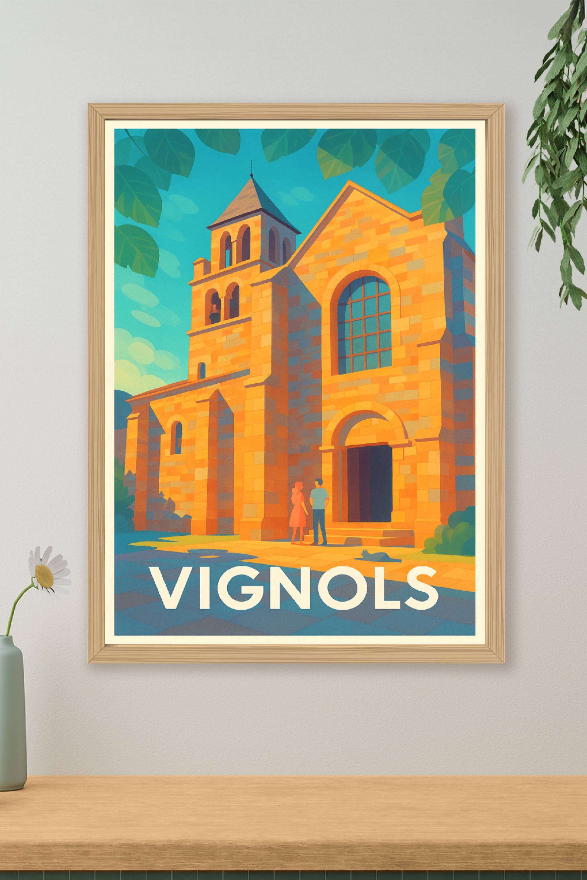 Affiche de Vignols - Charme et patrimoine au soleil d'Auvergne