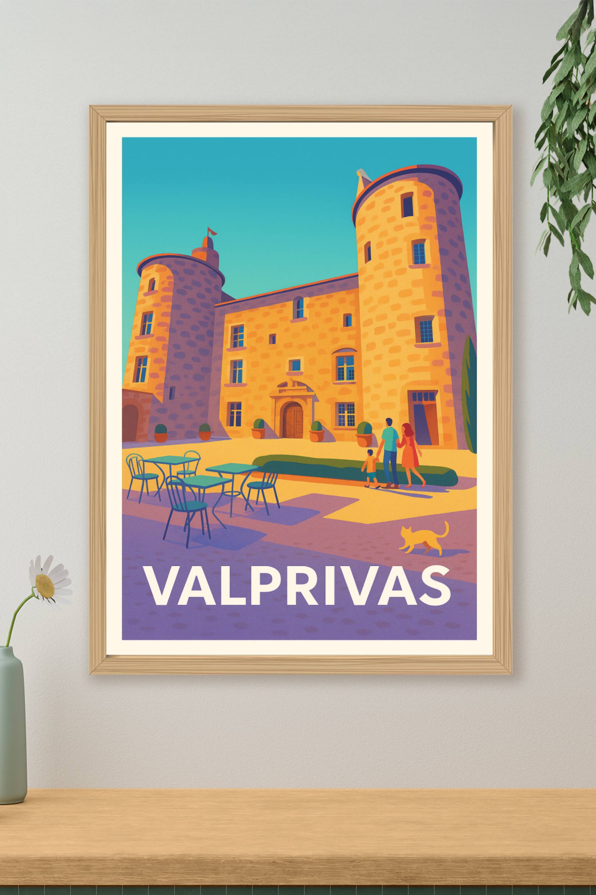 Affiche de Valprivas - Charme médiéval et douceur de vivre