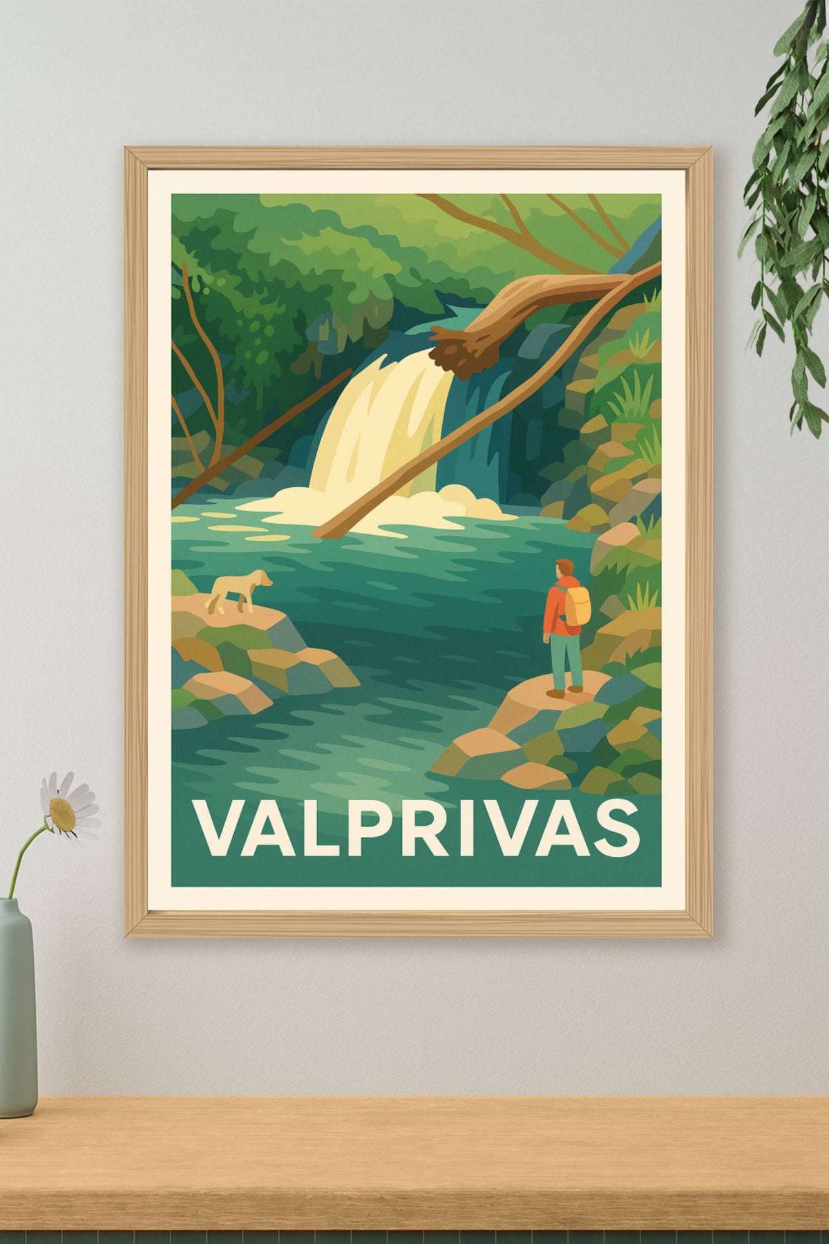 Affiche Valprivas — Évasion nature et cascades apaisantes · poster d'art de Valprivas