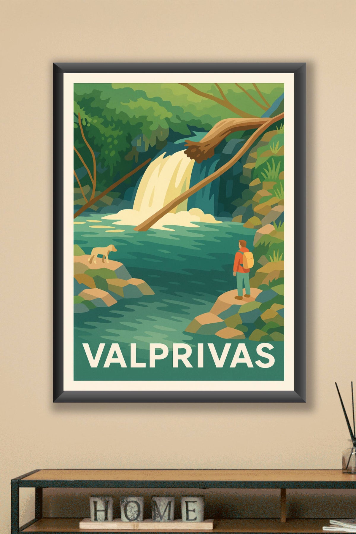 Affiche Valprivas — Évasion nature et cascades apaisantes · poster d'art de Valprivas