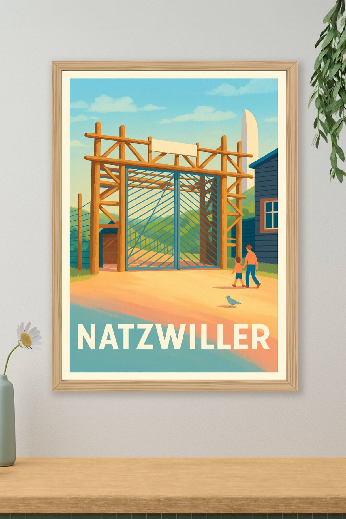 Affiche Natzwiller — Mémoire et Histoire en Douceur · poster d'art de Natzwiller
