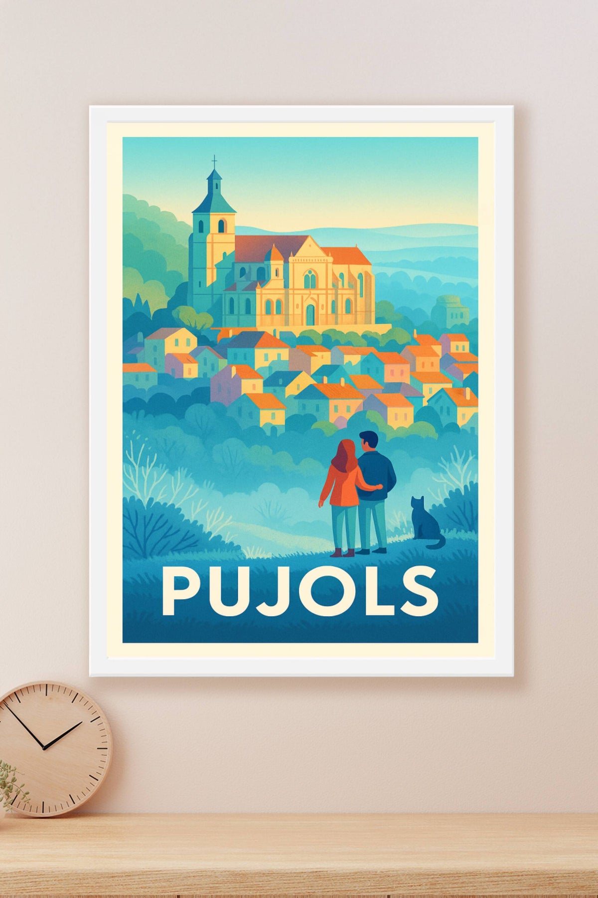 Affiche Pujols — Romance et charme au cœur du village perché · poster d'art de Pujols
