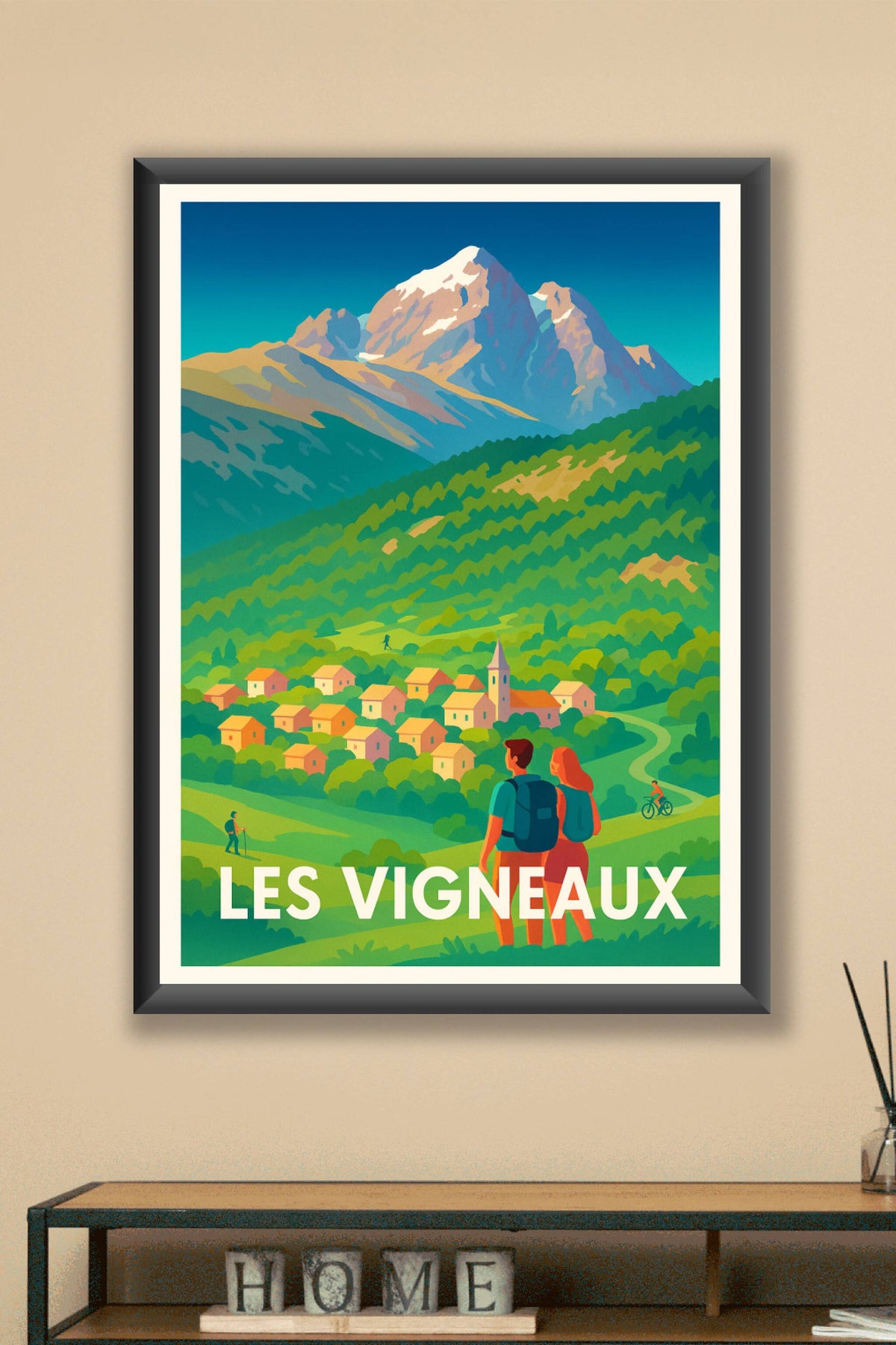 Affiche Les Vigneaux — Invitation à la nature alpine · poster d'art de Les Vigneaux