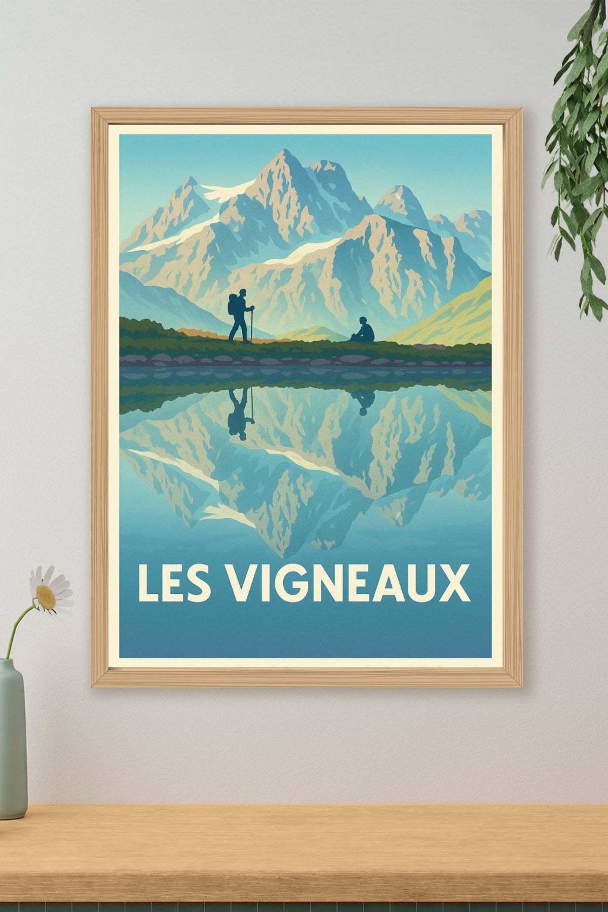 Affiche Les Vigneaux — Escapade au cœur des montagnes alpines · poster d'art de Les Vigneaux