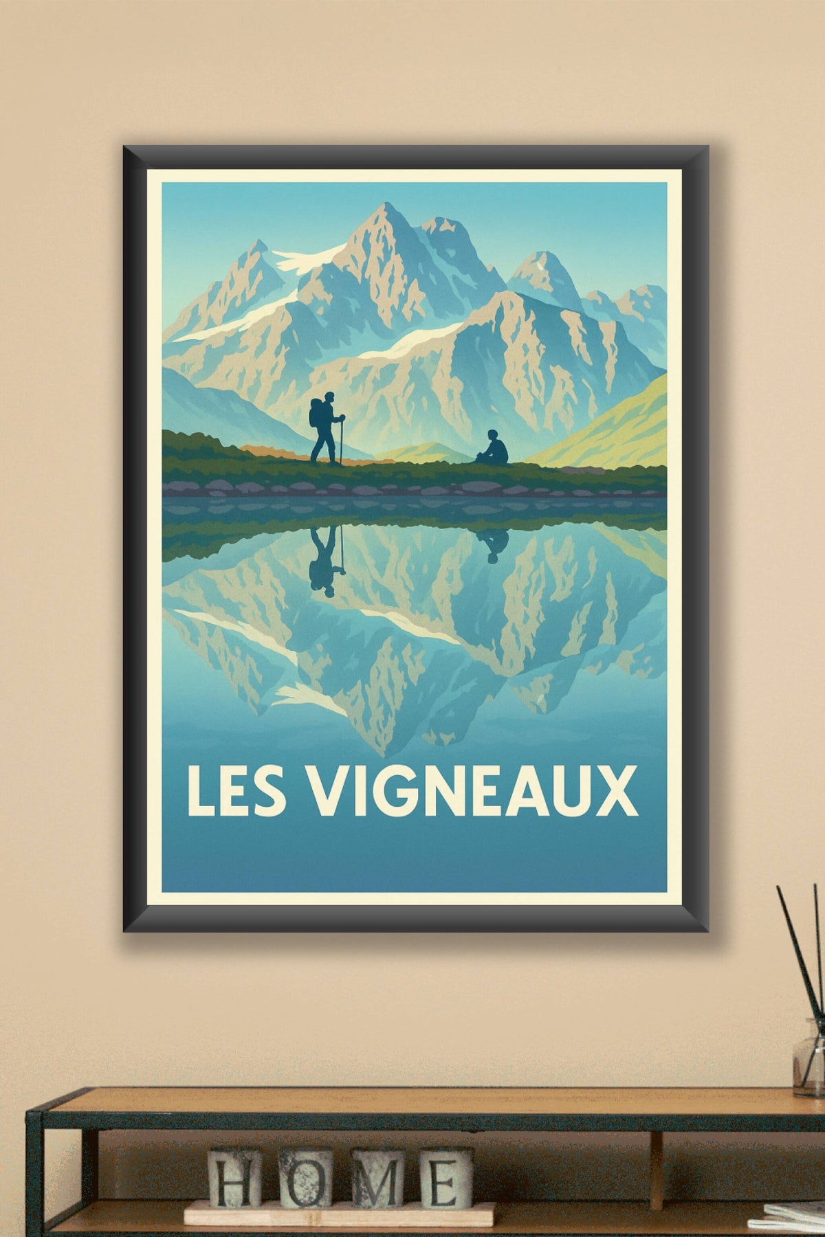 Affiche Les Vigneaux — Escapade au cœur des montagnes alpines · poster d'art de Les Vigneaux
