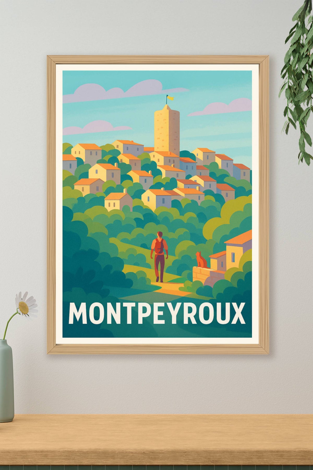 Affiche Montpeyroux — Escapade paisible au cœur du village · poster d'art de Montpeyroux
