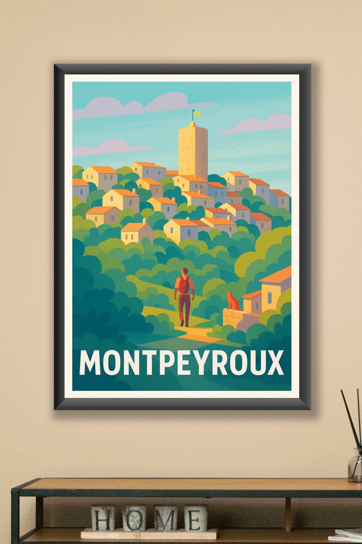 Affiche Montpeyroux — Escapade paisible au cœur du village · poster d'art de Montpeyroux