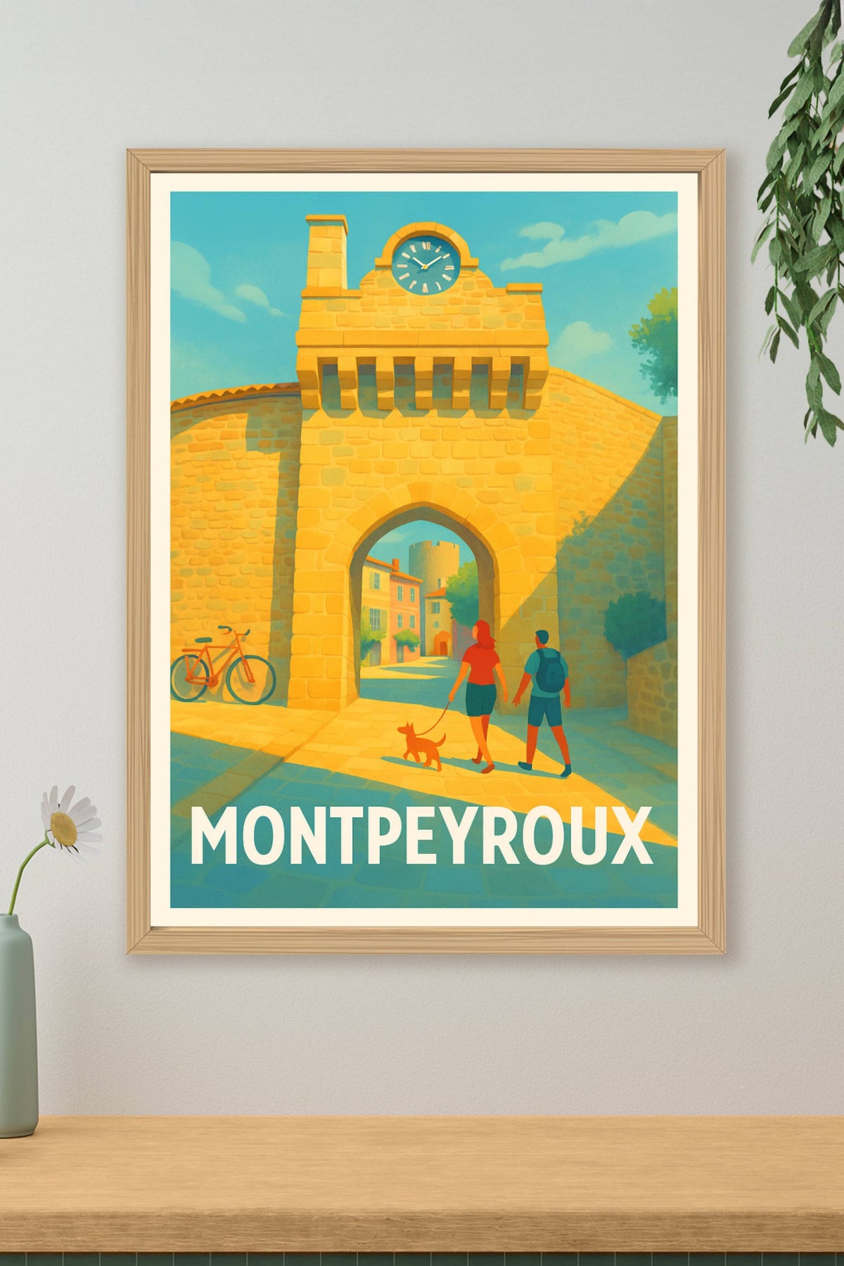 Affiche Montpeyroux — Promenade au cœur de l'histoire · poster d'art de Montpeyroux