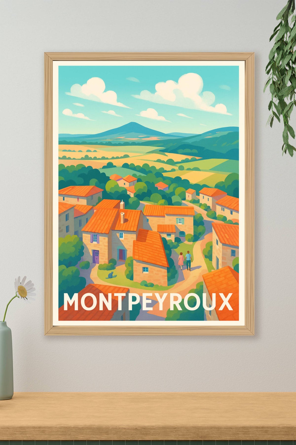 Affiche Montpeyroux — Charme authentique au cœur du village · poster d'art de Montpeyroux