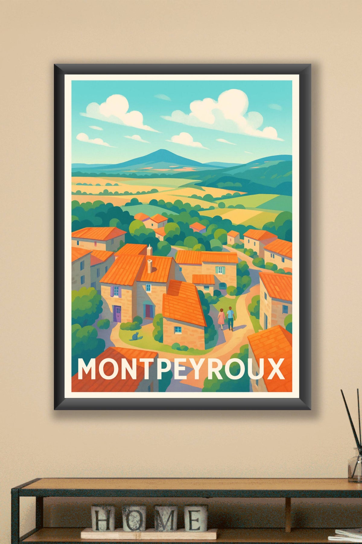 Affiche Montpeyroux — Charme authentique au cœur du village · poster d'art de Montpeyroux