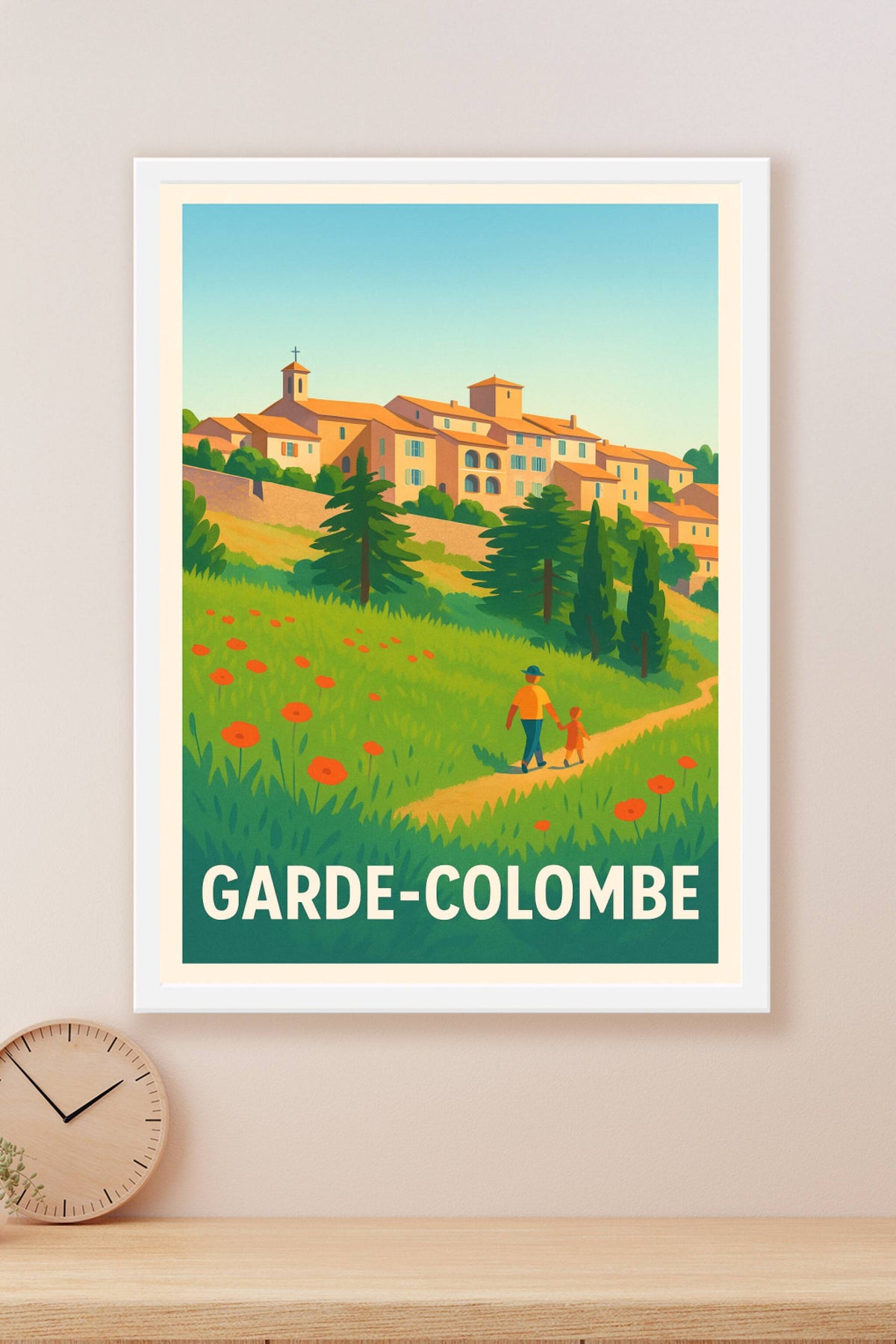 Affiche Garde-Colombe — Promenade bucolique en Provence · poster d'art de Garde-Colombe
