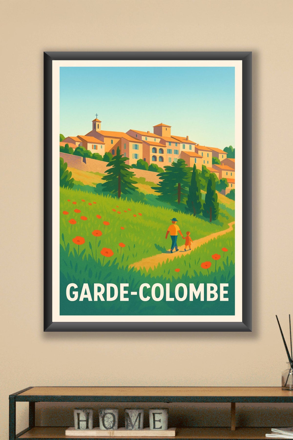 Affiche Garde-Colombe — Promenade bucolique en Provence · poster d'art de Garde-Colombe