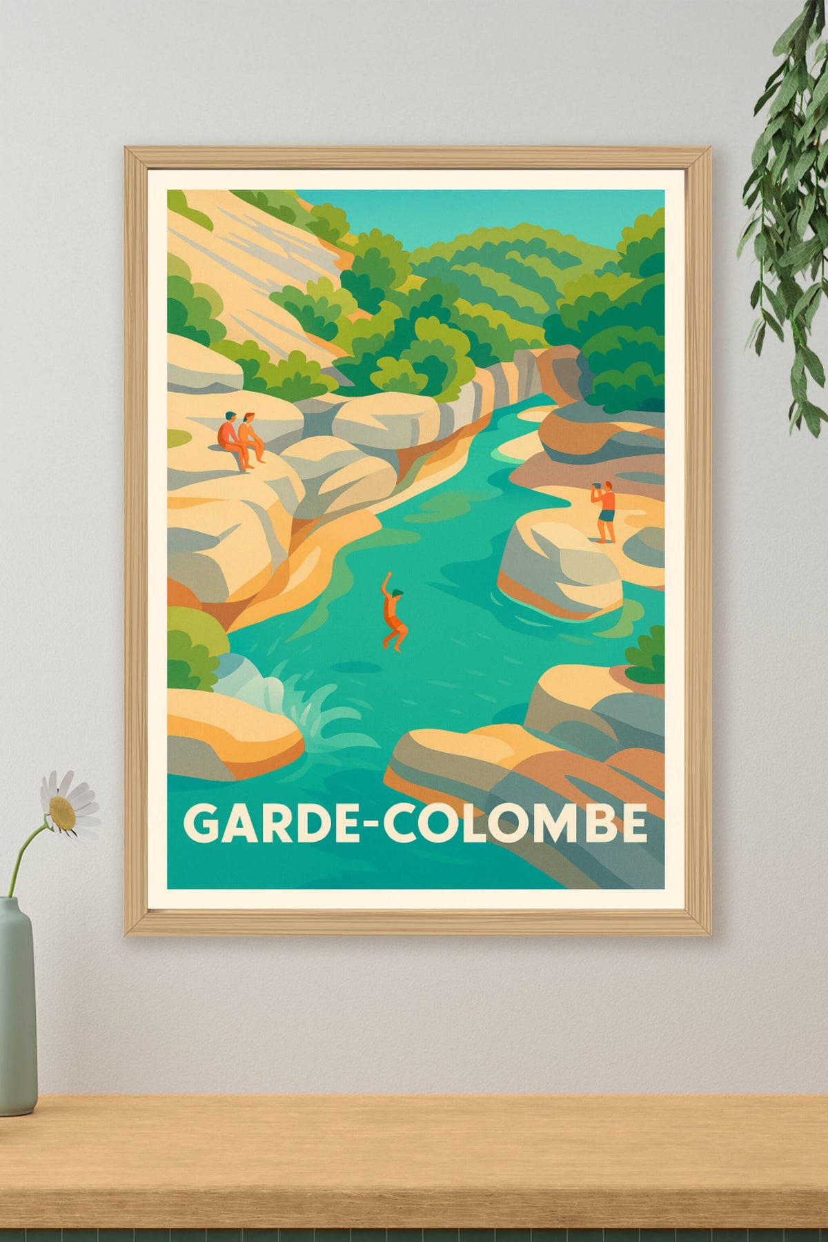 Affiche Garde-Colombe — Évasion et fraîcheur au cœur de la nature · poster d'art de Garde-Colombe