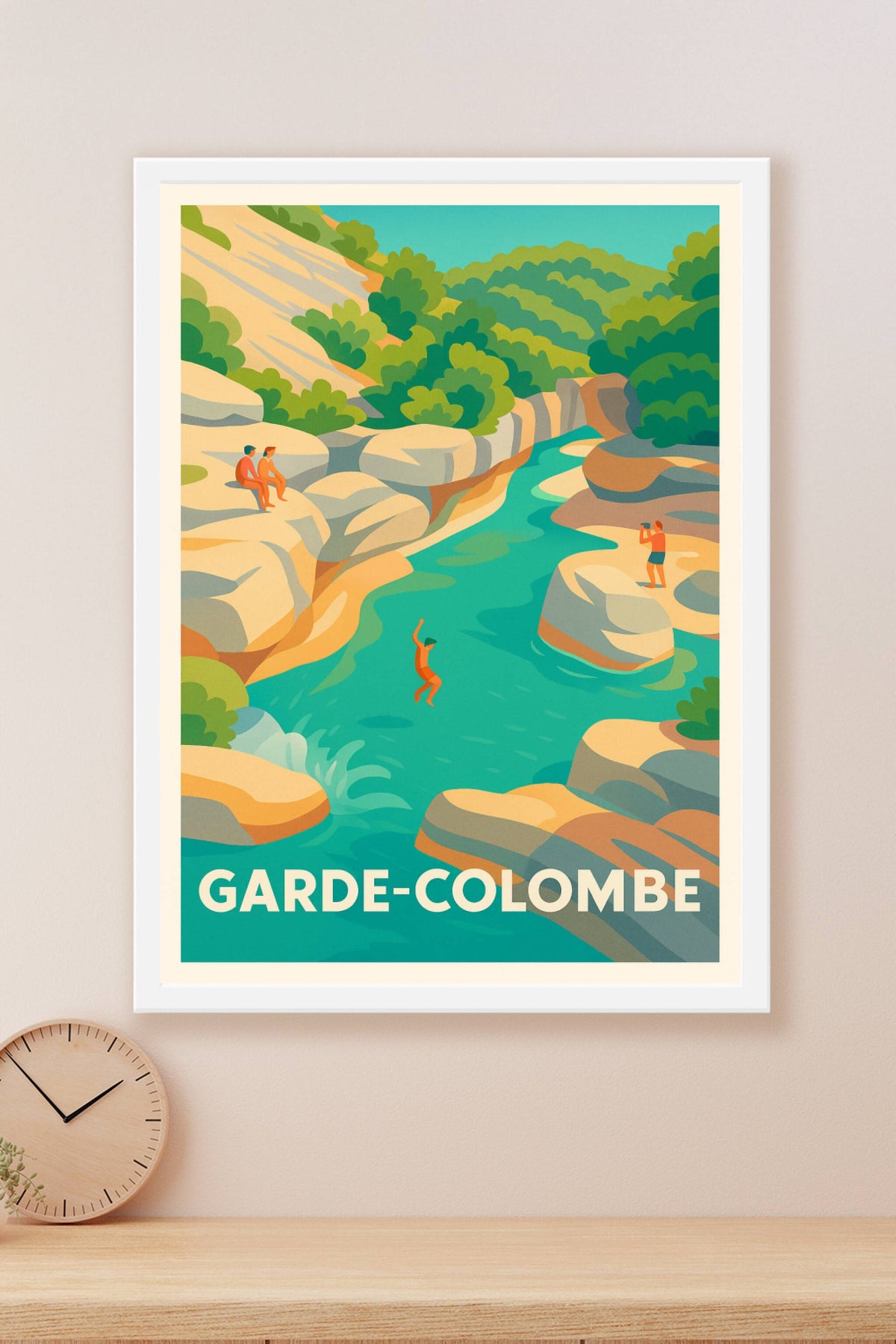 Affiche Garde-Colombe — Évasion et fraîcheur au cœur de la nature · poster d'art de Garde-Colombe