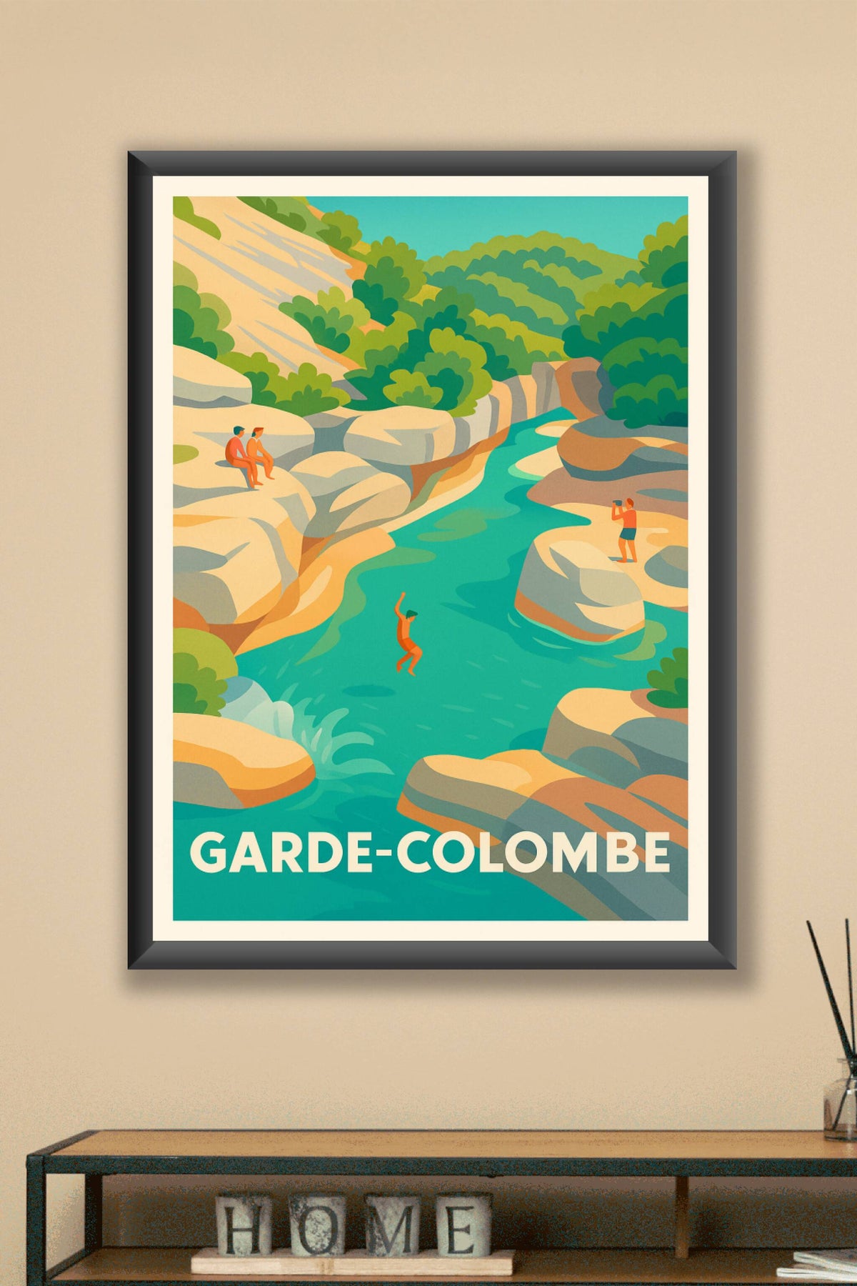 Affiche Garde-Colombe — Évasion et fraîcheur au cœur de la nature · poster d'art de Garde-Colombe