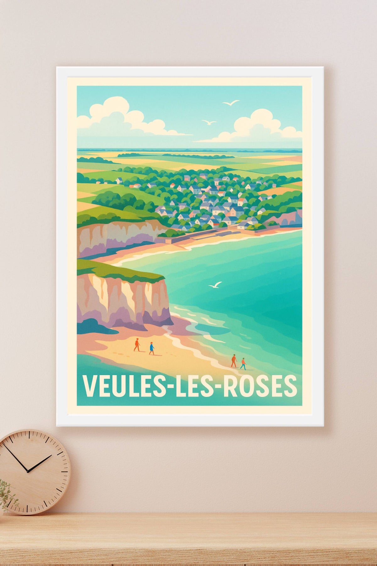 Affiche Veules-les-Roses — La douceur d’un village côtier · poster d'art de Veules-les-Roses