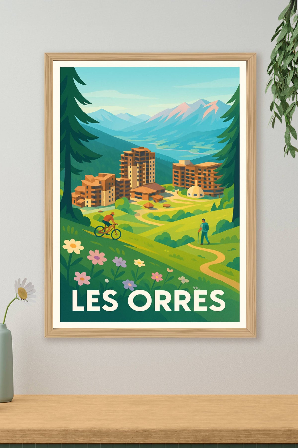 Affiche Les Orres — Évasion et nature au cœur des Alpes · poster d'art de Les Orres