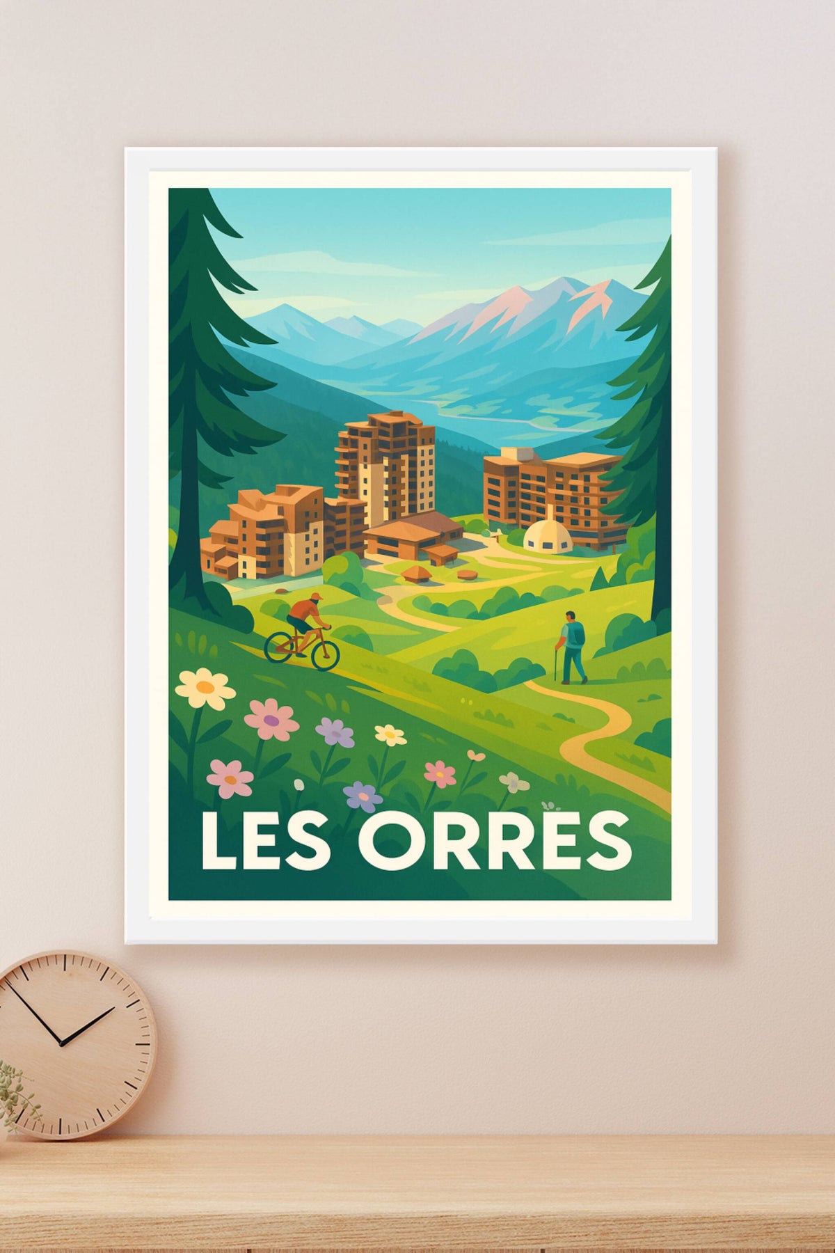 Affiche Les Orres — Évasion et nature au cœur des Alpes · poster d'art de Les Orres