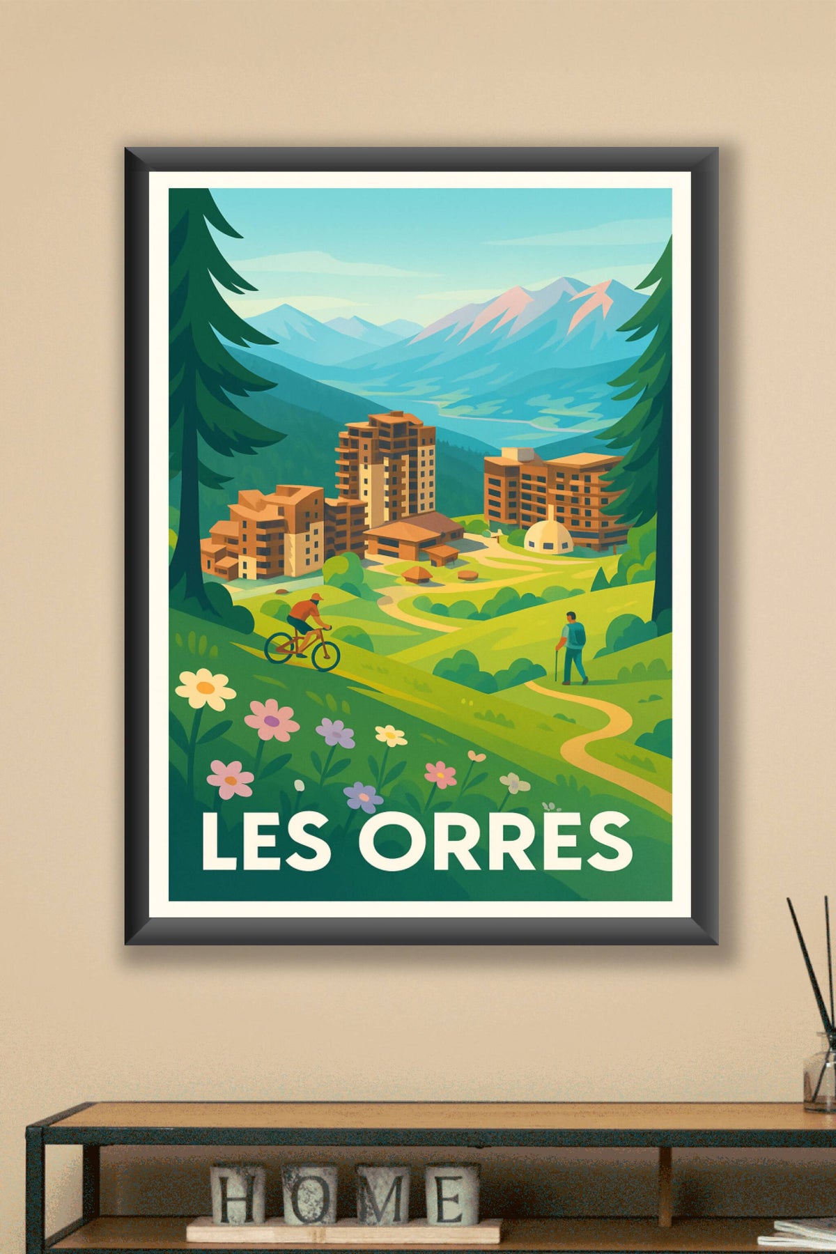 Affiche Les Orres — Évasion et nature au cœur des Alpes · poster d'art de Les Orres