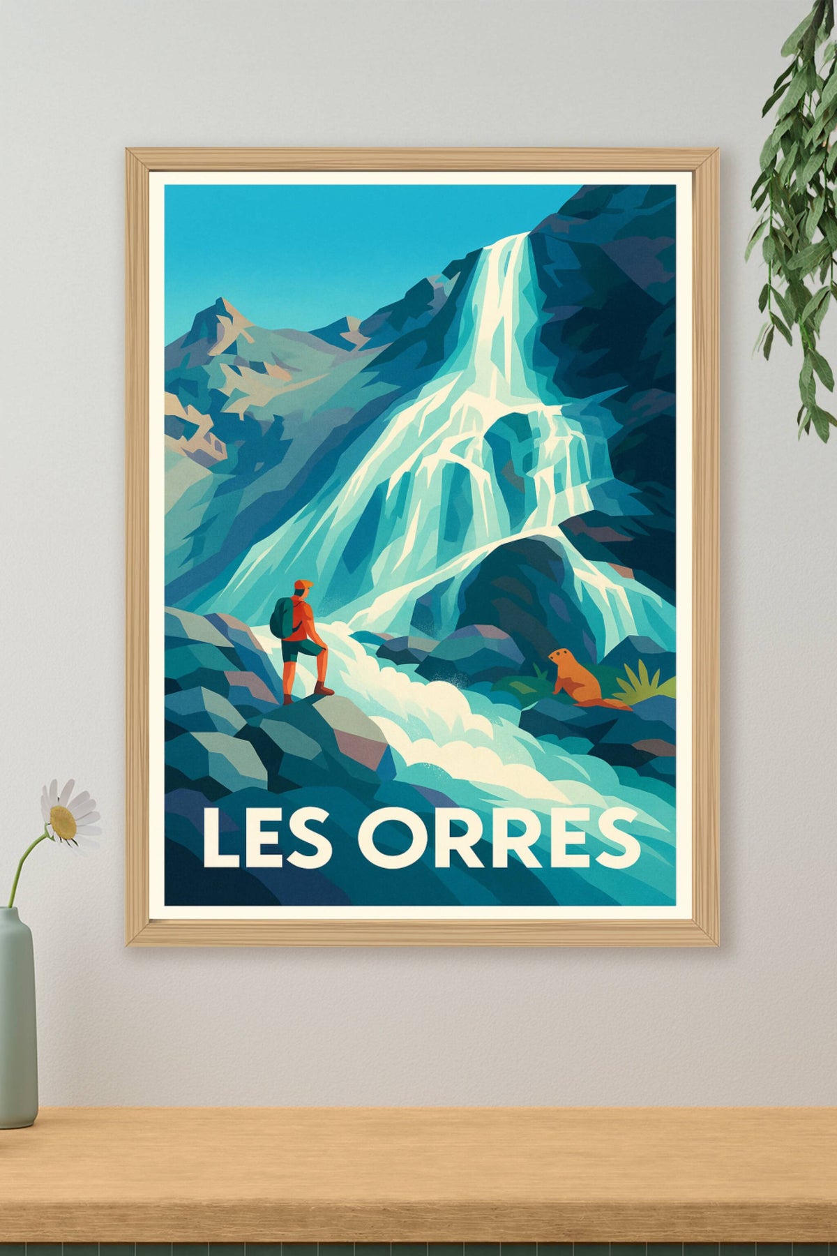 Affiche Les Orres — Nature et aventure au cœur des Alpes · poster d'art de Les Orres